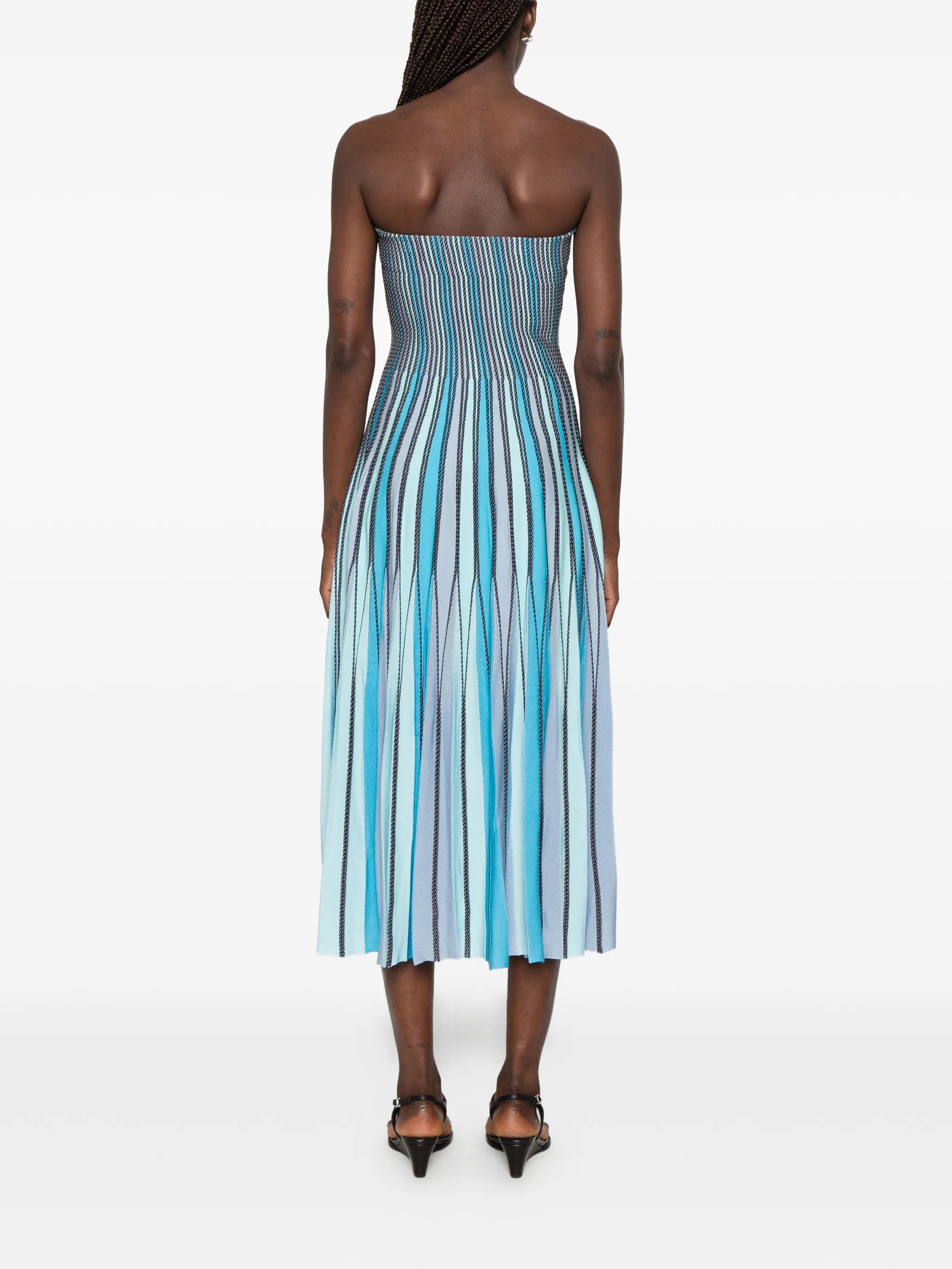 Soleil striped midi dress