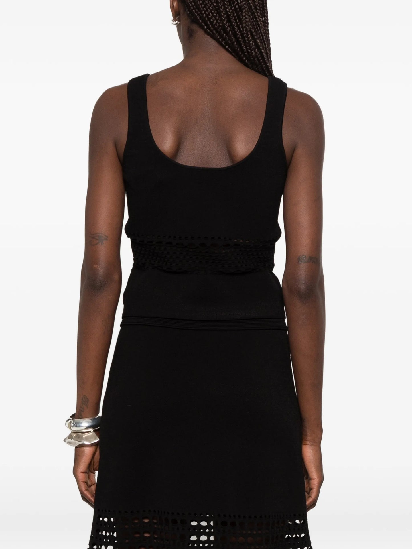 open-stitch tank top