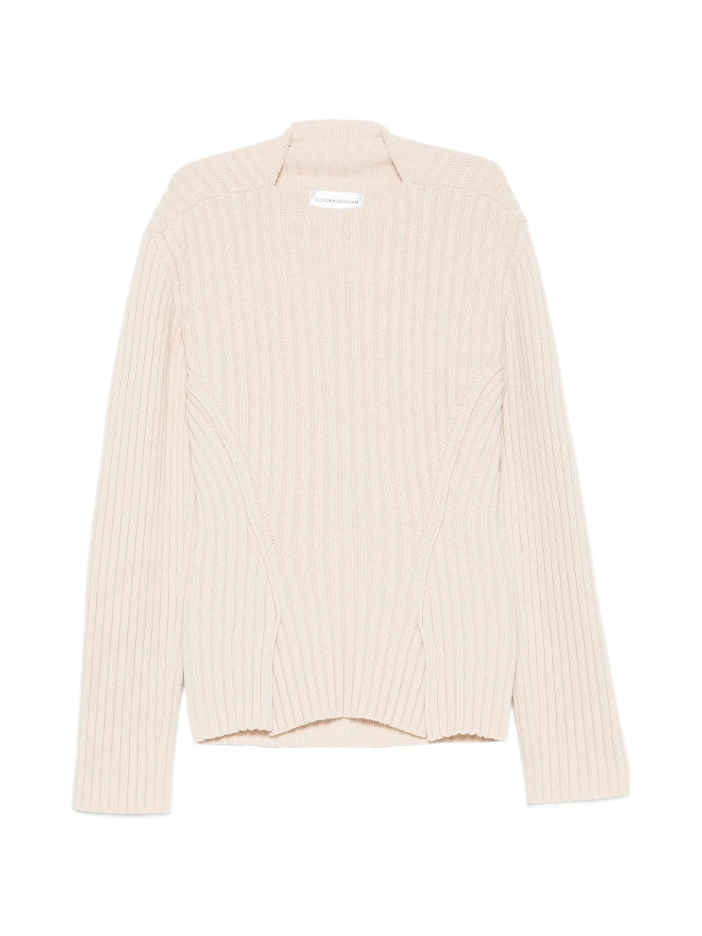 ribbed-knit slit-hem sweater