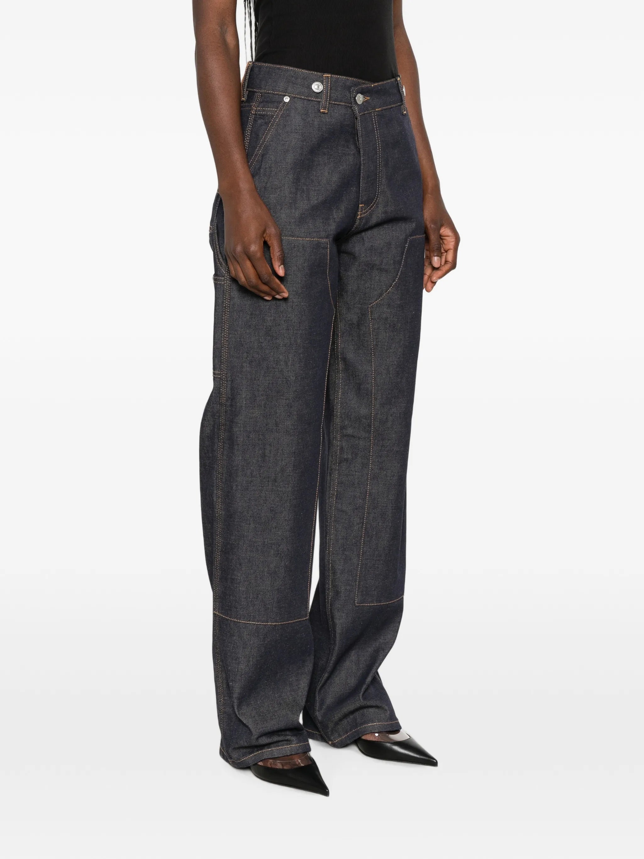 logo-patch jeans