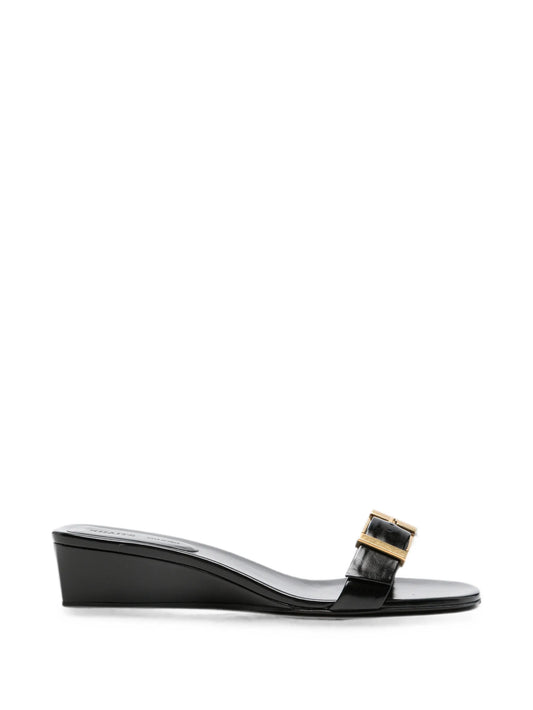 Manhattan buckle-detail wedge sandals