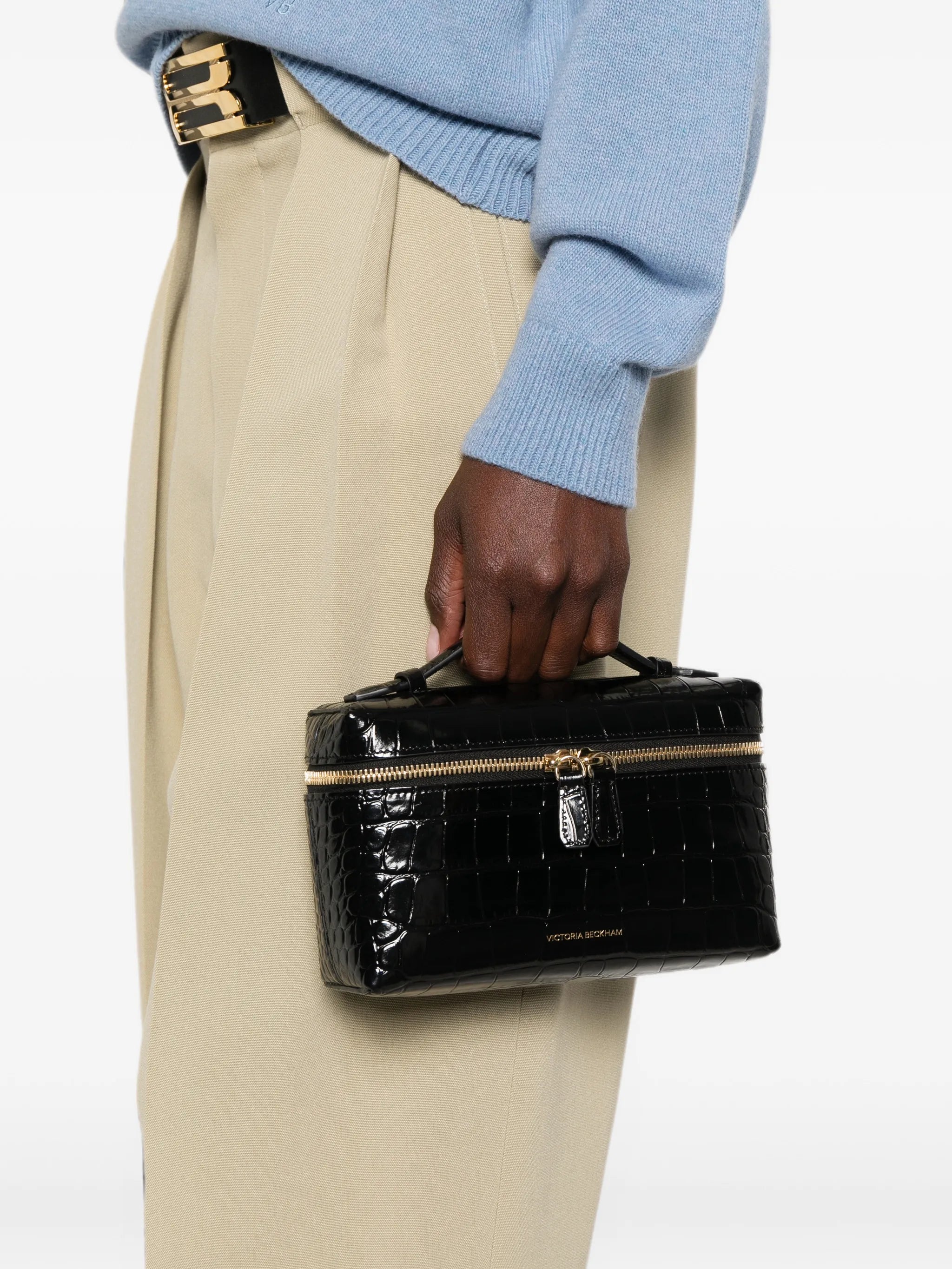 Dorian Vanity embossed-croc tote bag