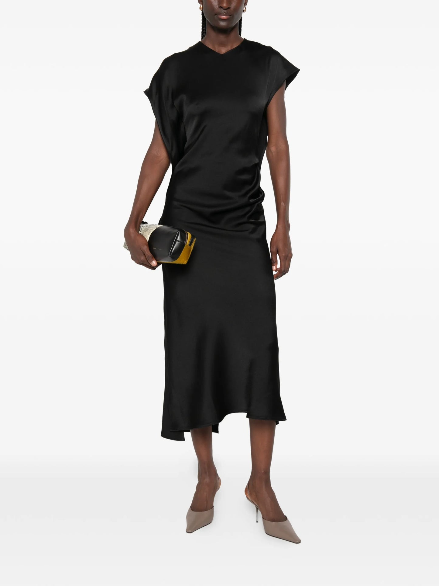 Victoria draped midi dress
