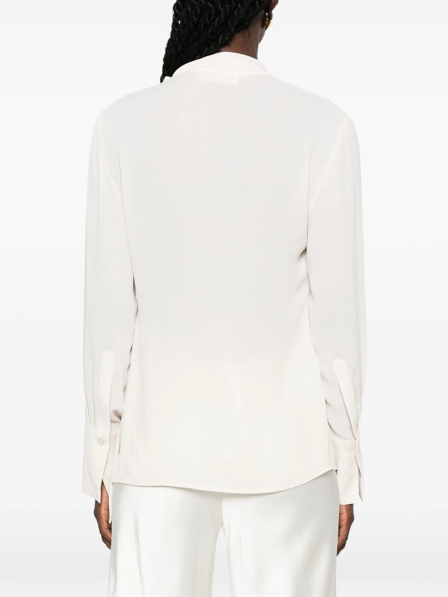 seam-detail long-sleeve blouse