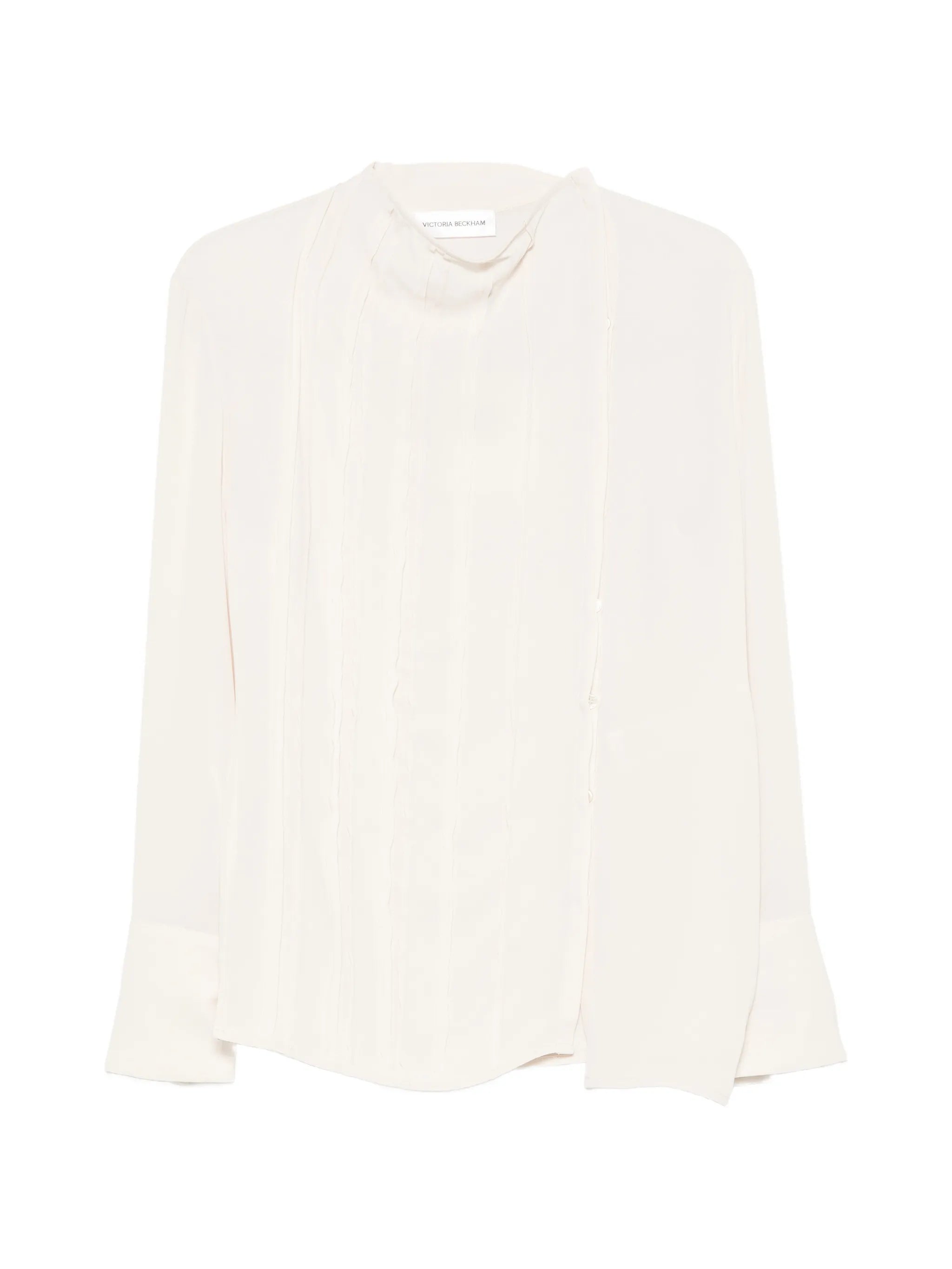 seam-detail long-sleeve blouse