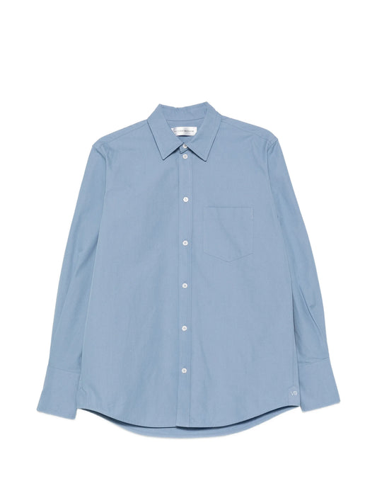 chest-pocket button-up shirt