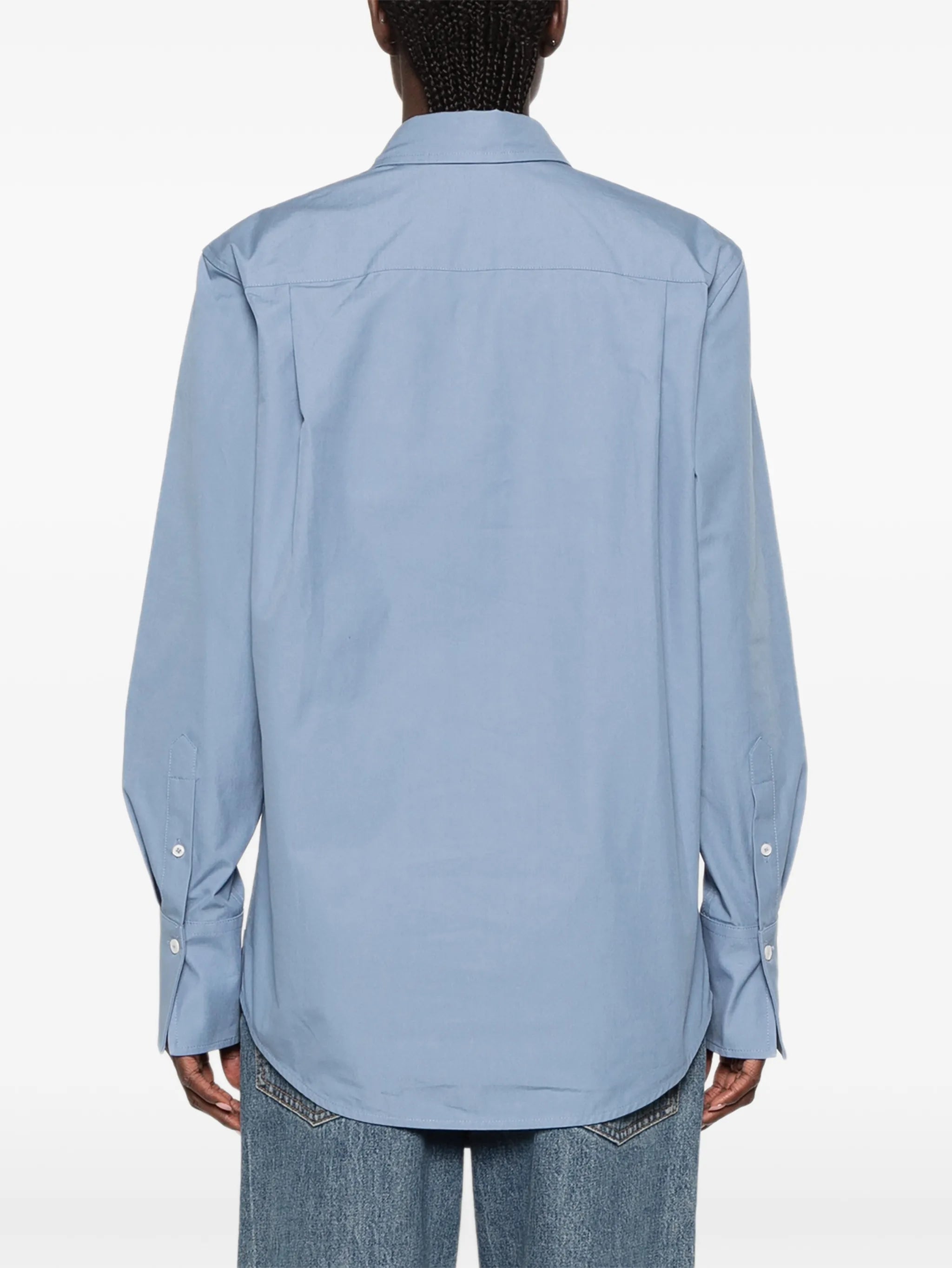 chest-pocket button-up shirt