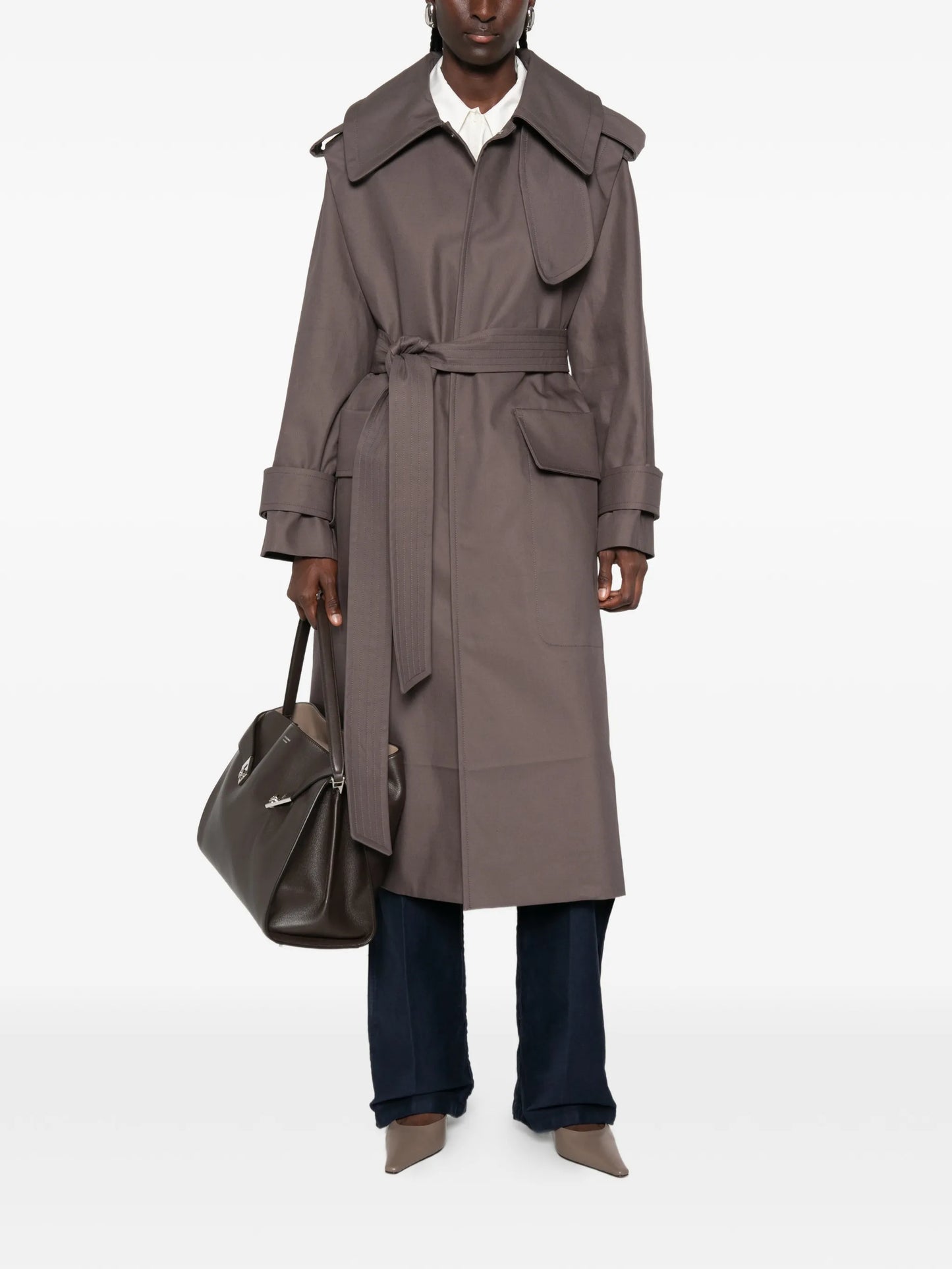 Philippa belted trench coat