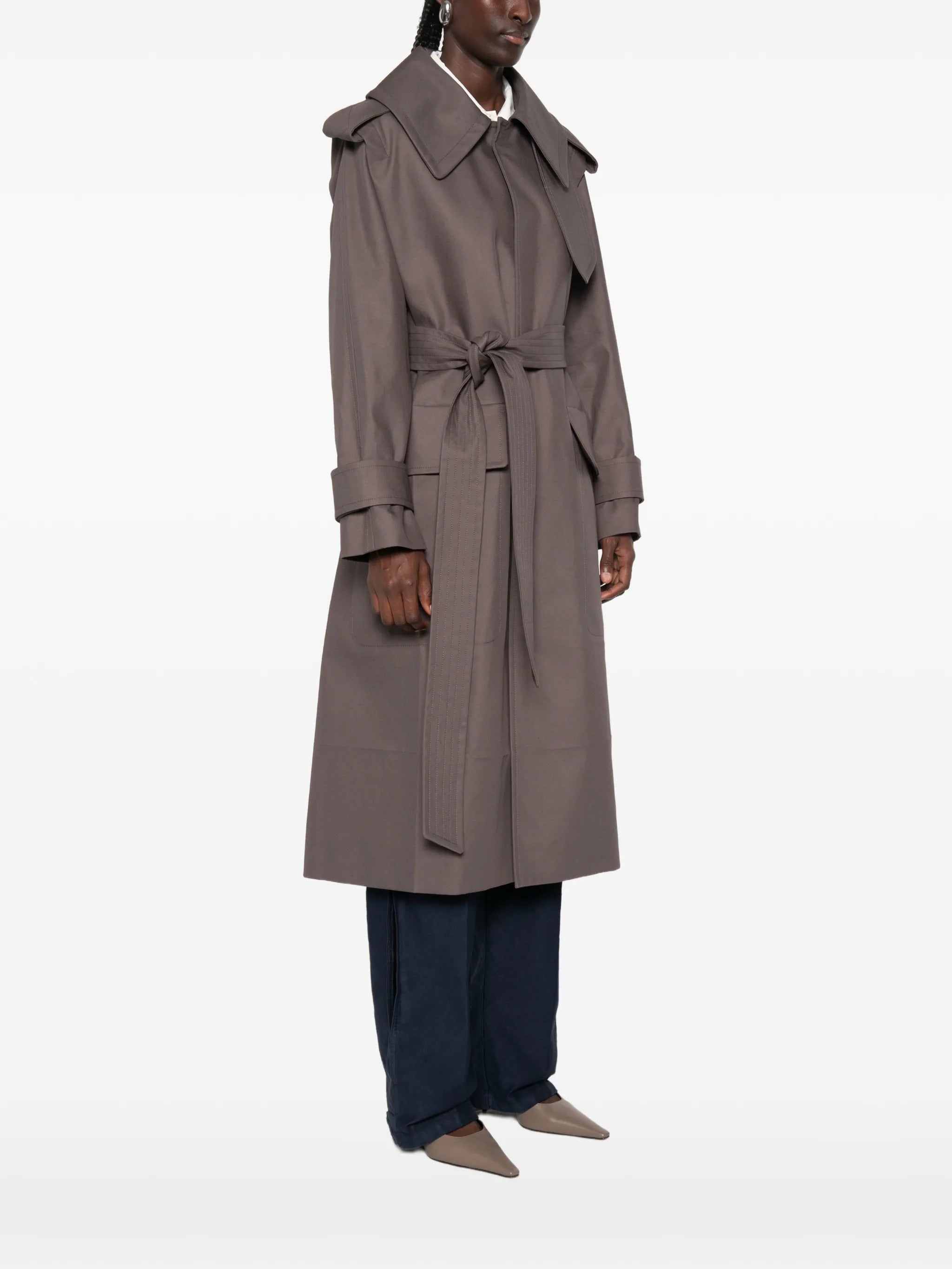 Philippa belted trench coat