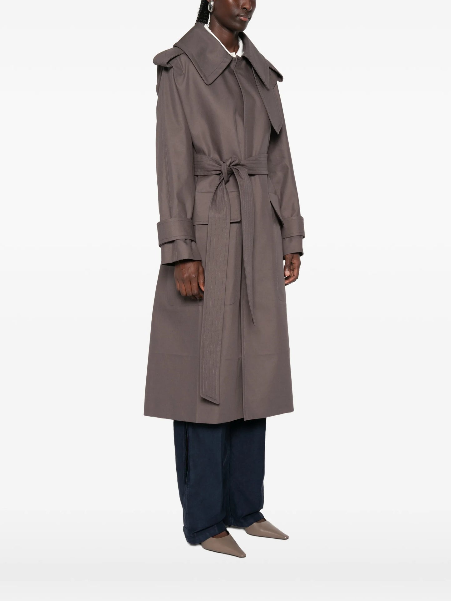 Philippa belted trench coat