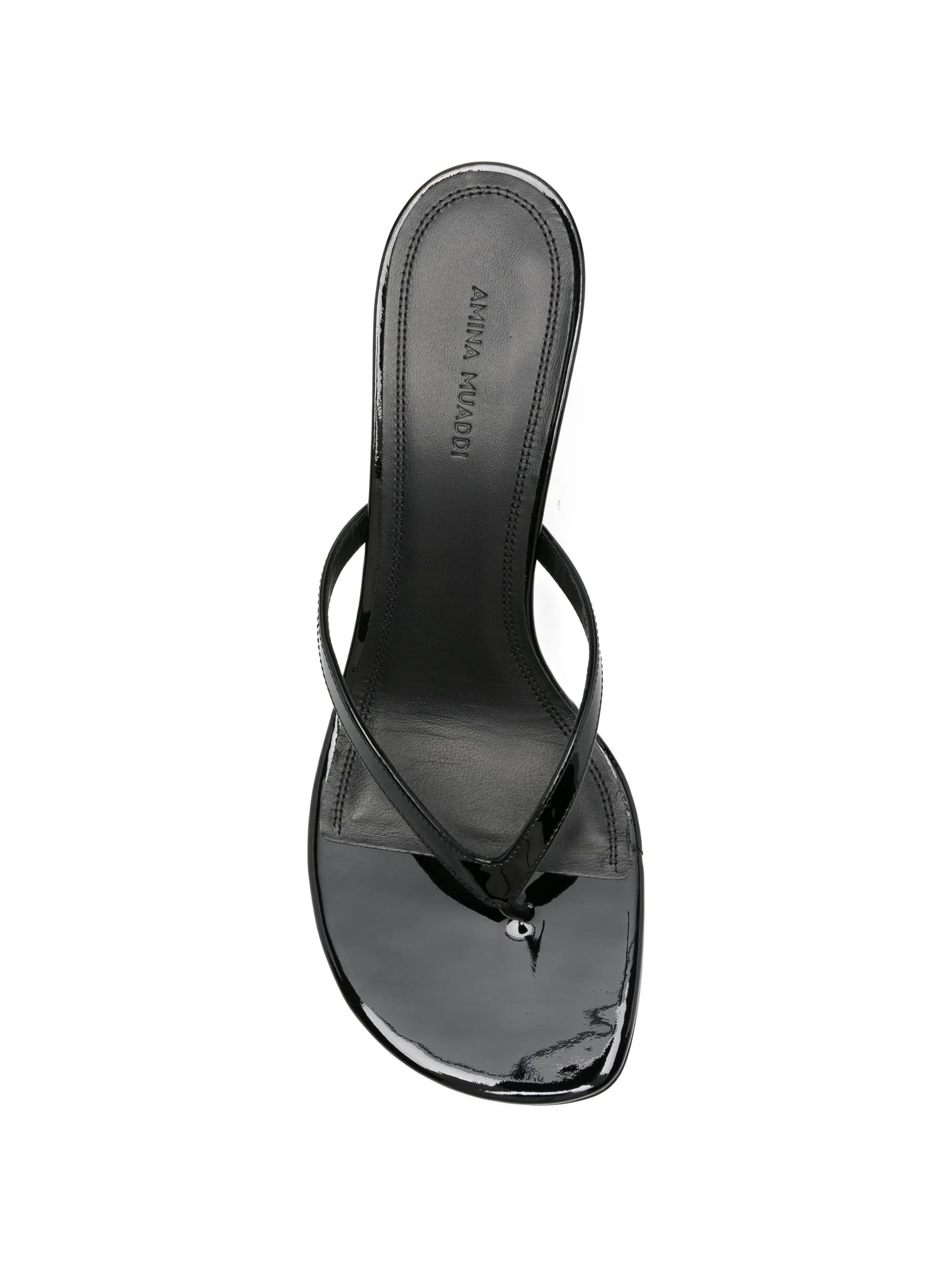 Juliette patent-finish sandals