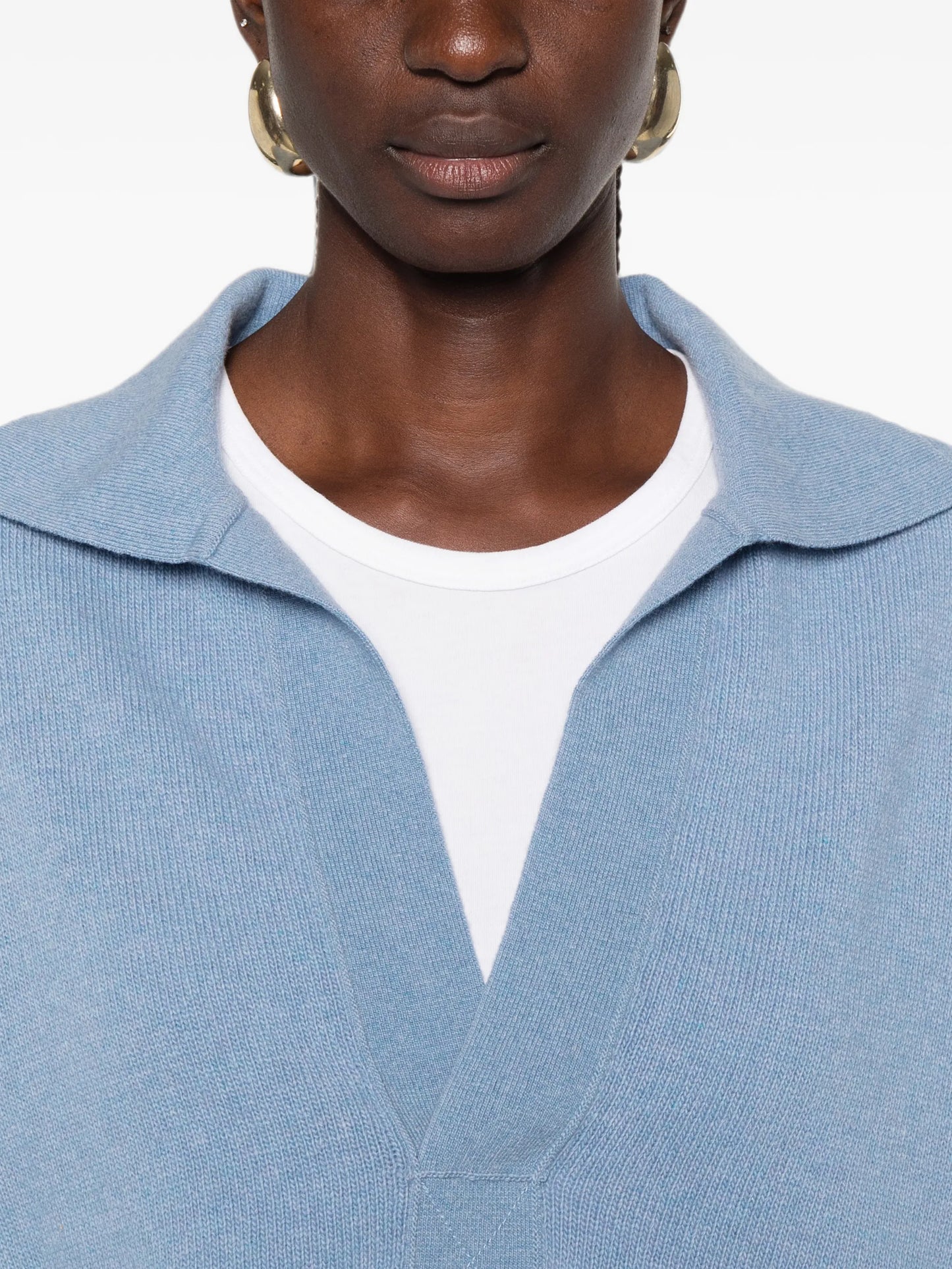 polo-collar sweater