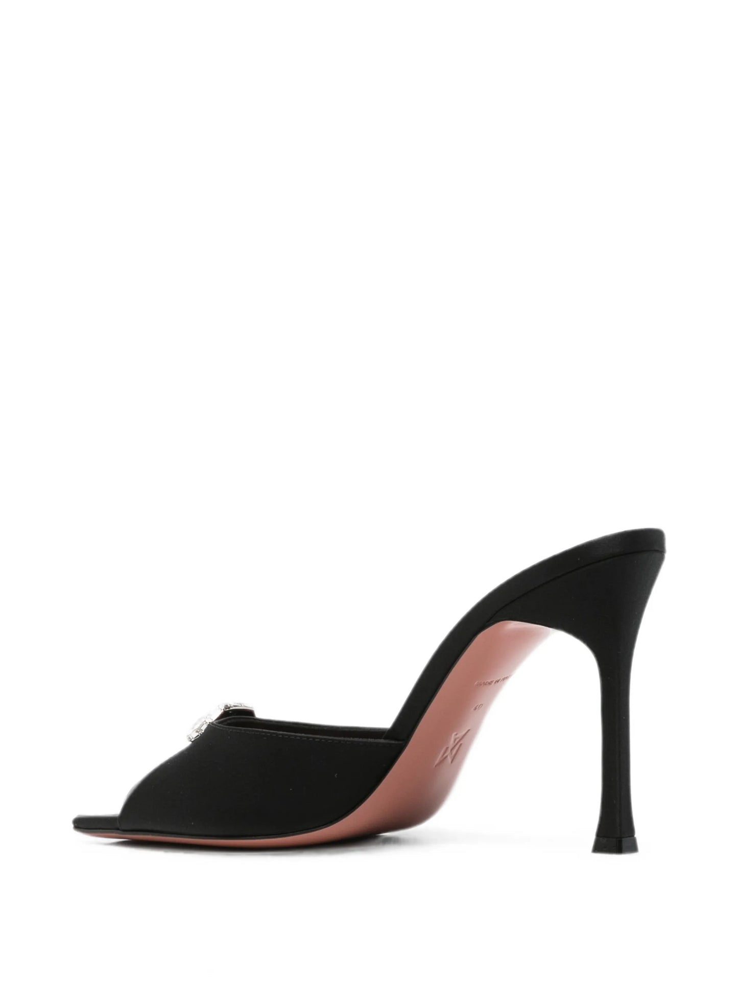 Mini Camelia crystal-buckle satin sandals