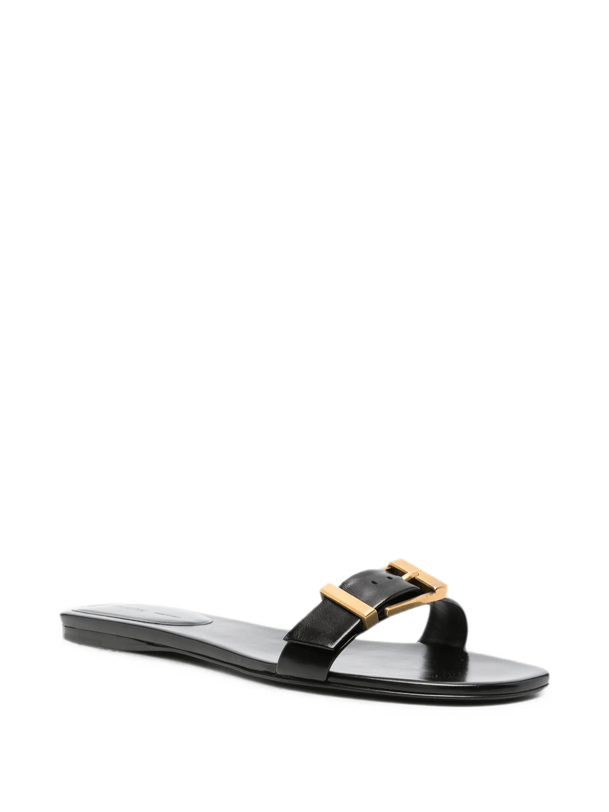 Manhattan buckled-strap flat sandals
