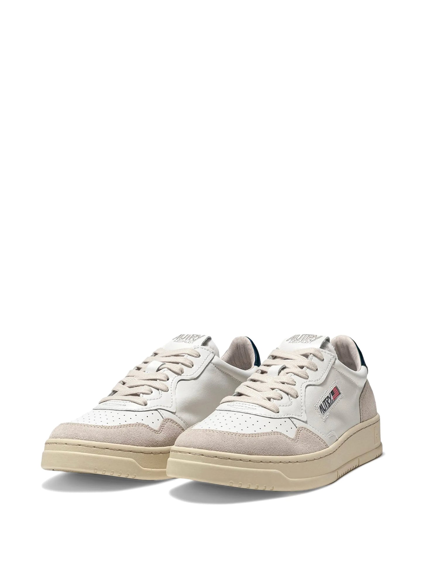 Medalist suede-trim sneakers
