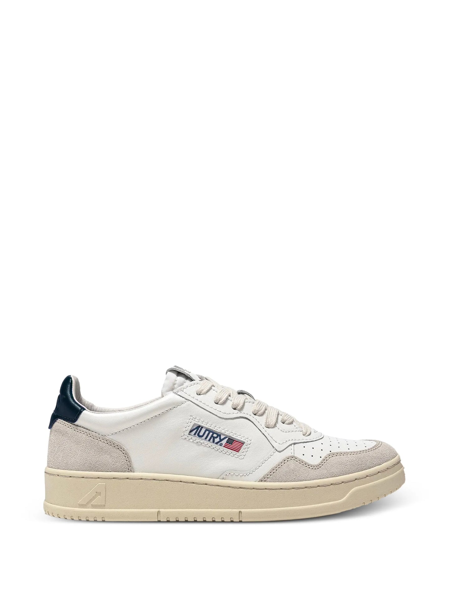 Medalist suede-trim sneakers