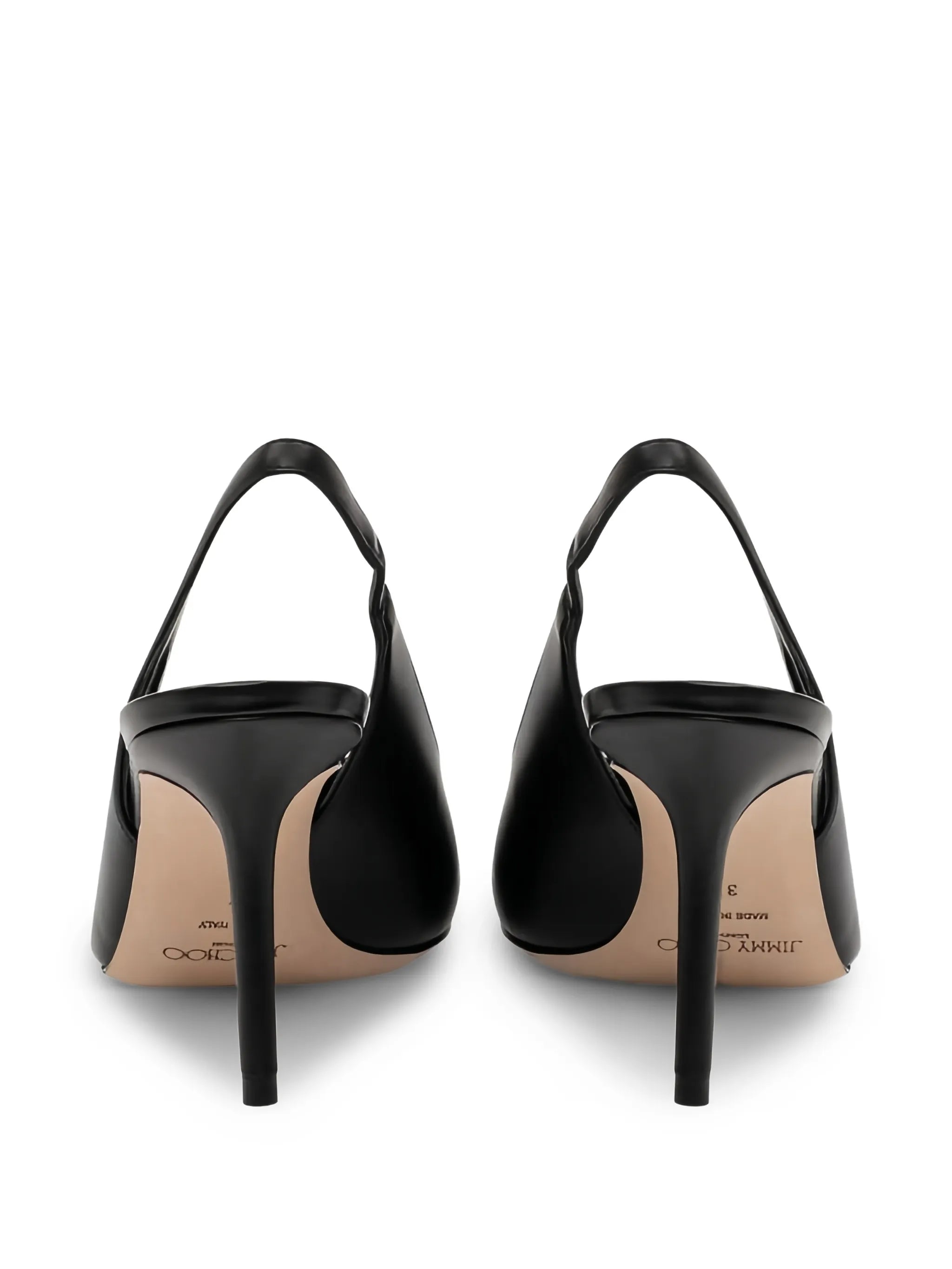 Love sling back 85 black calf leather pumps