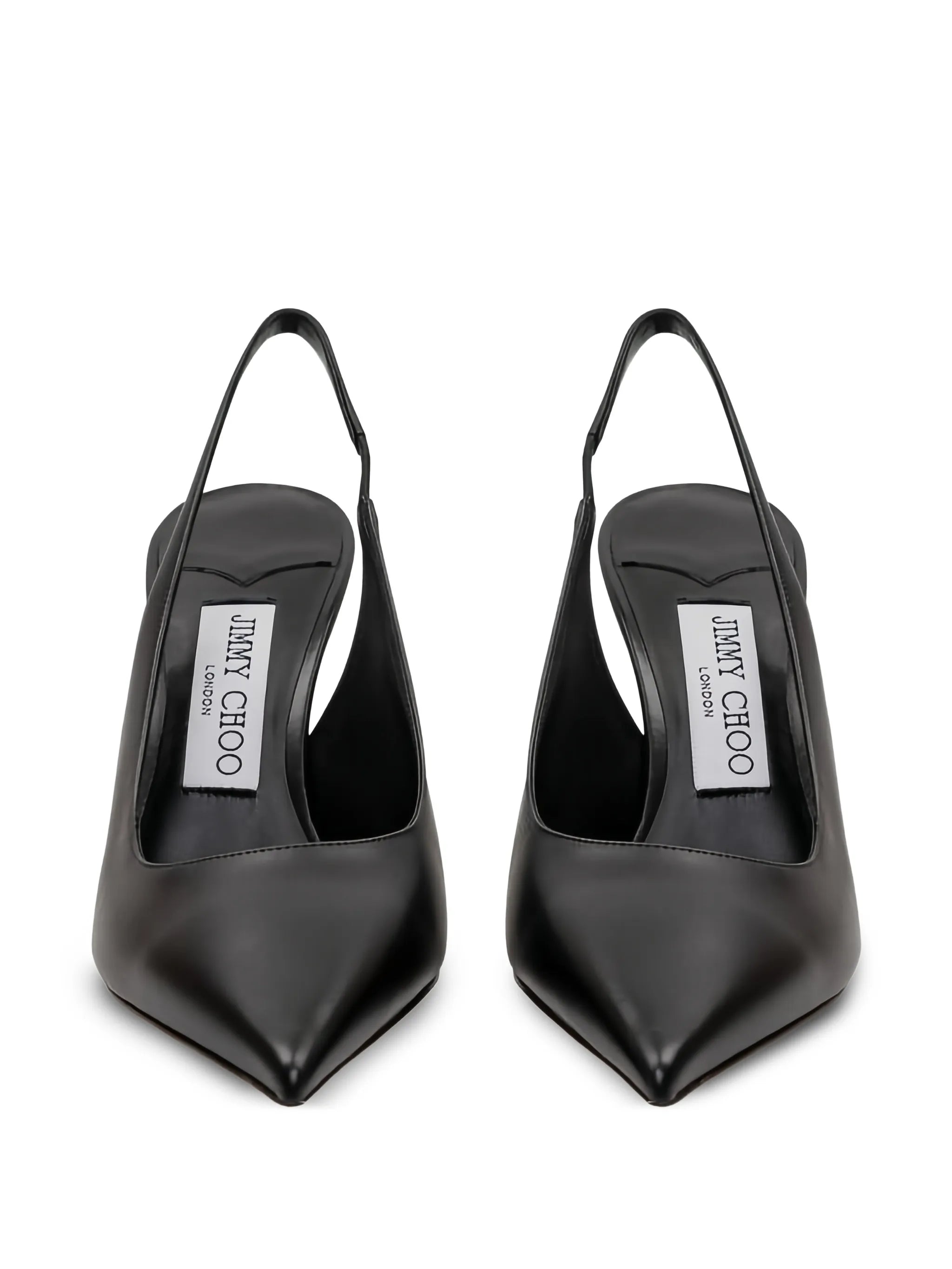 Love sling back 85 black calf leather pumps