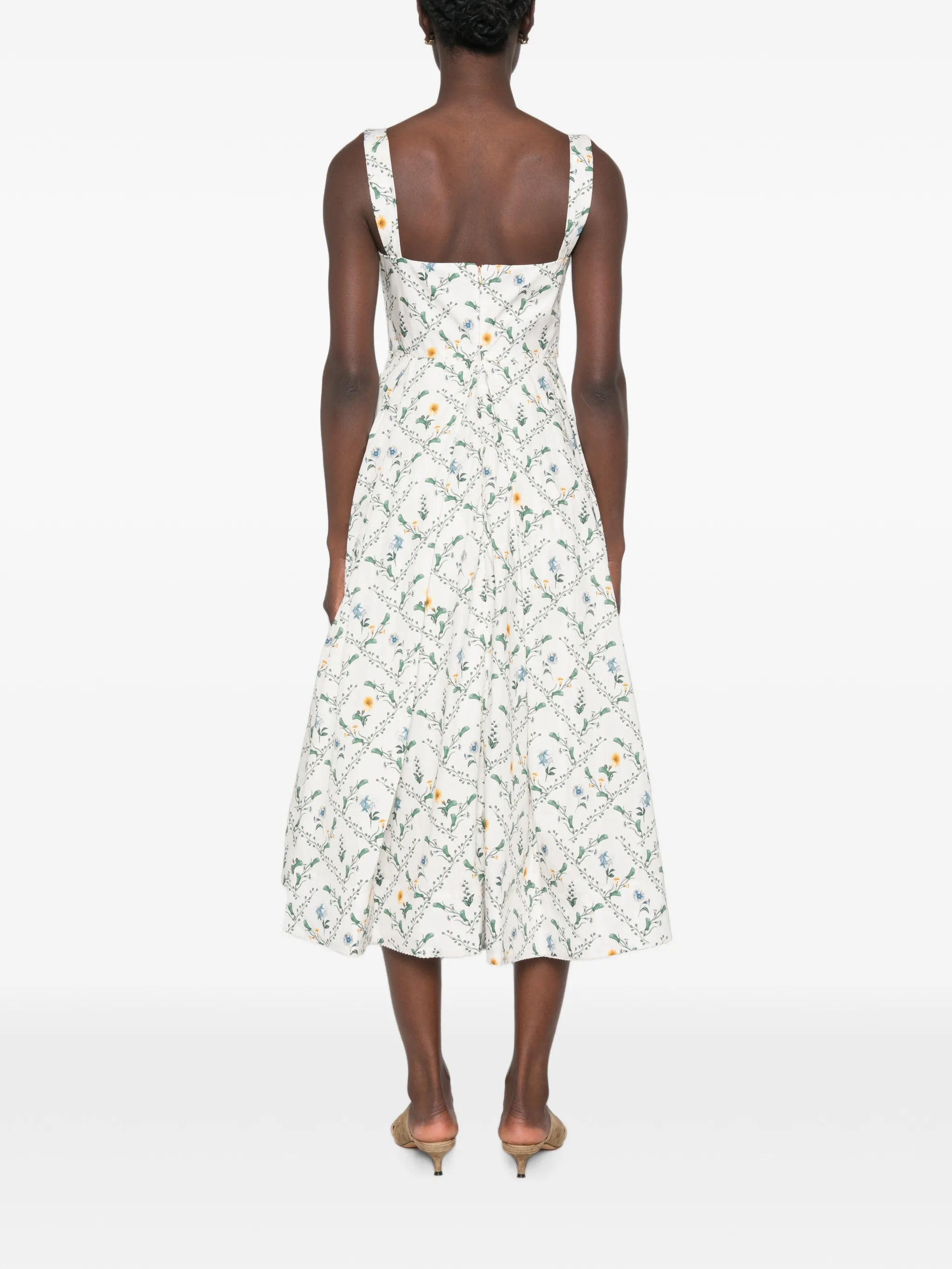 Alcaparra Brisa floral-print midi dress