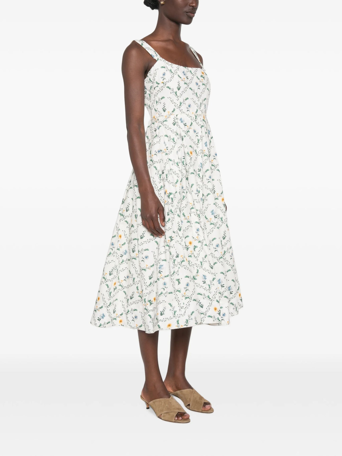 Alcaparra Brisa floral-print midi dress