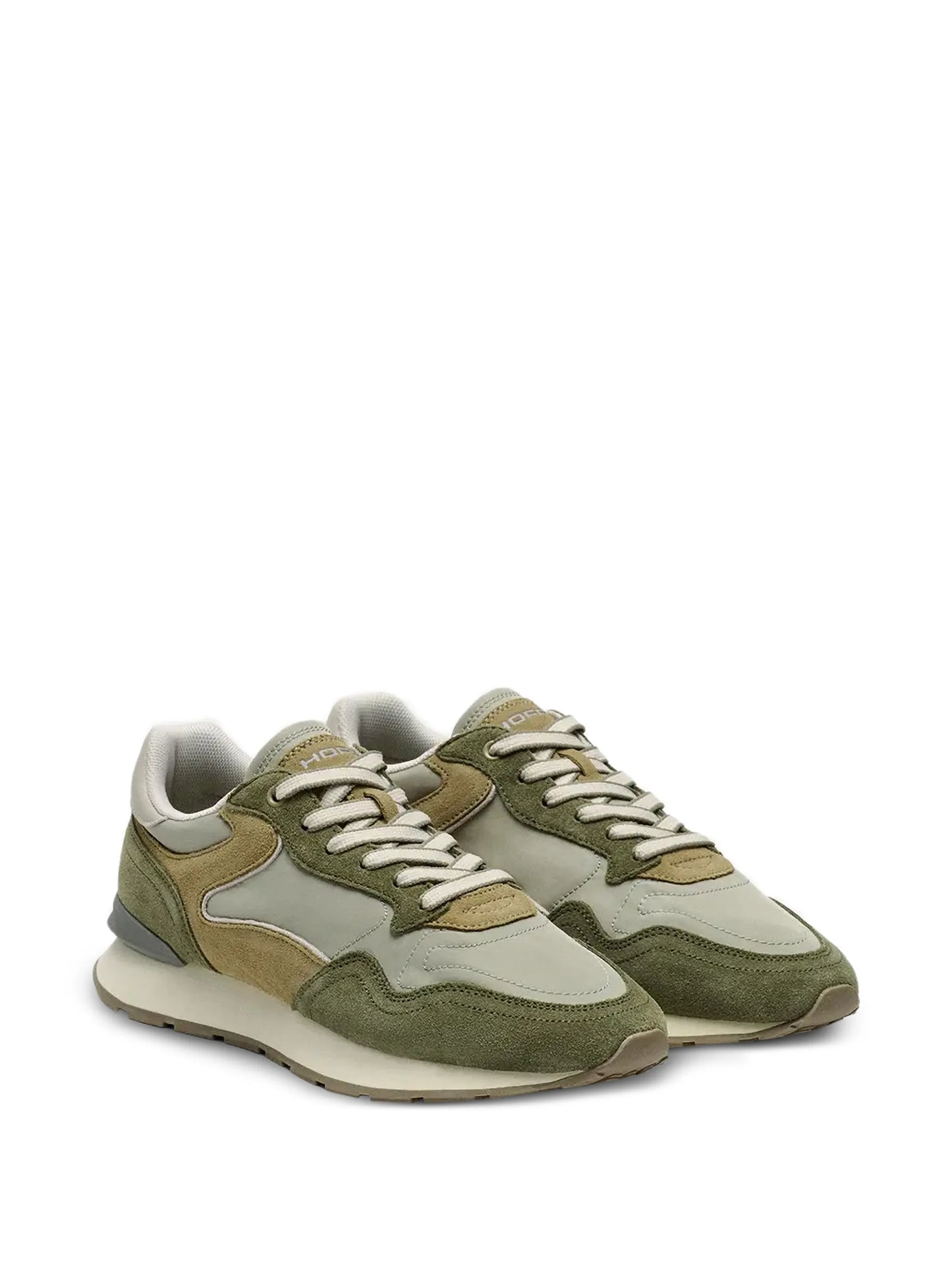 City panelled lace-up sneakers