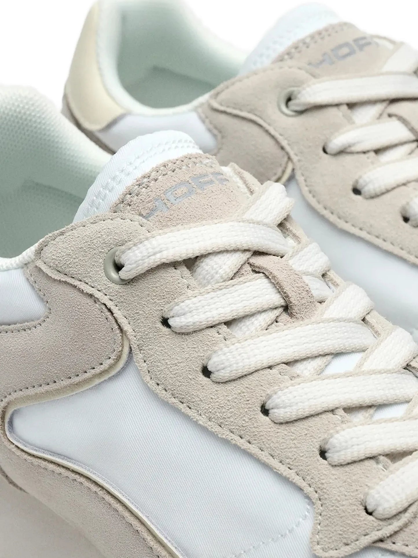 City panelling lace-up sneakers