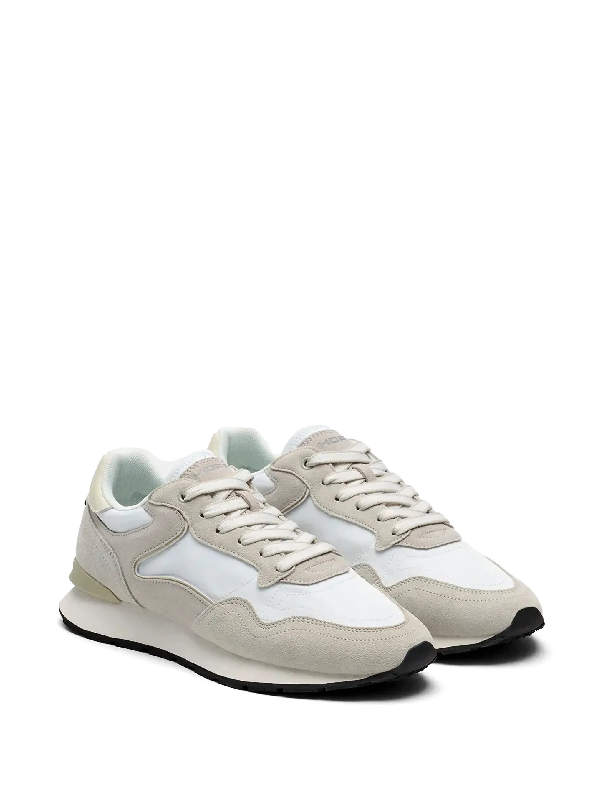 City panelling lace-up sneakers