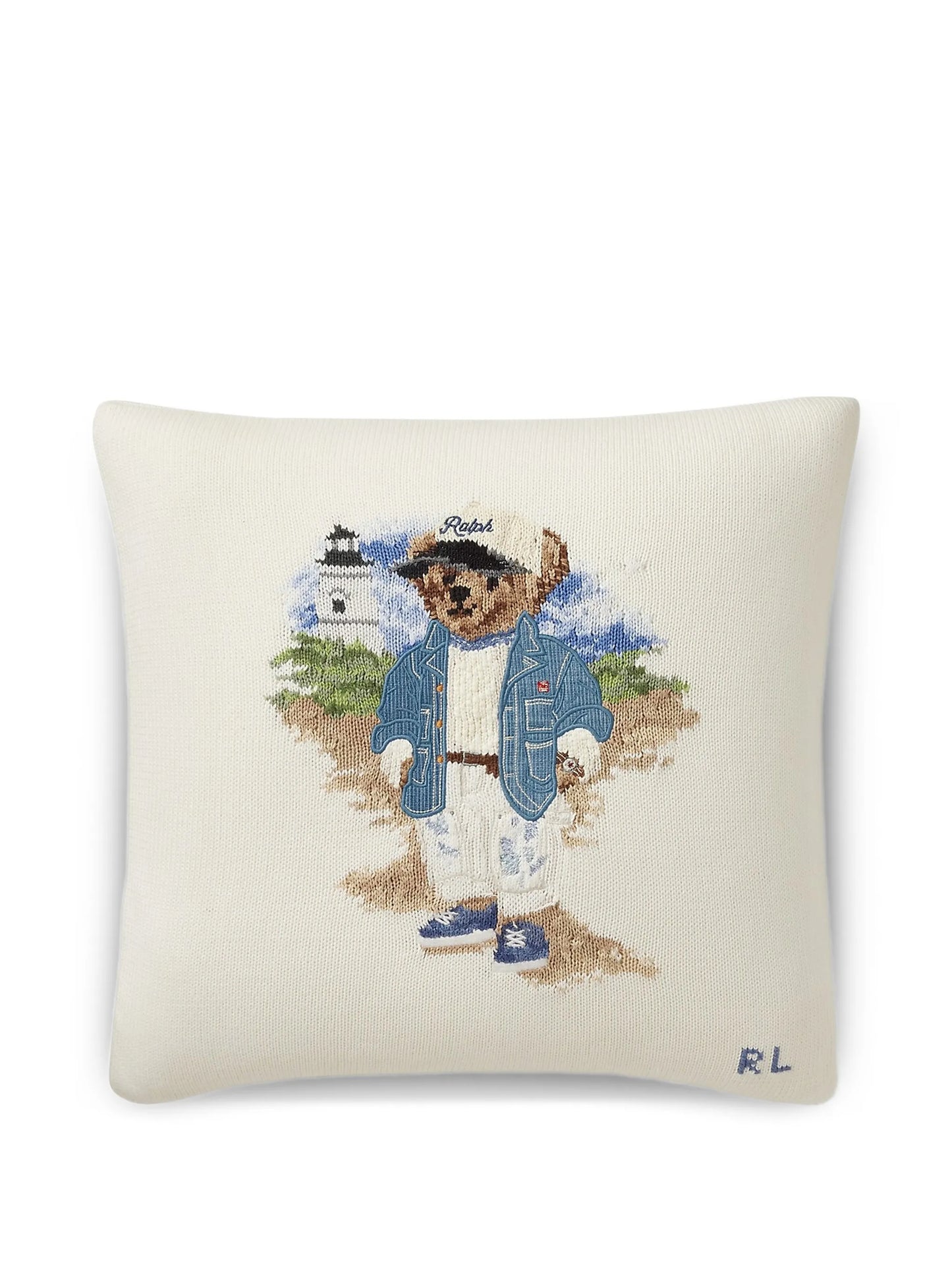 sea bear graphic cushion