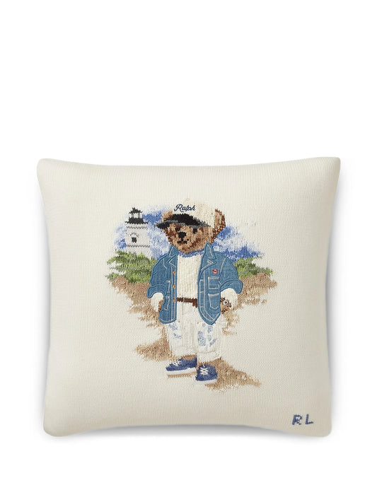 By The Sea bear throw pillow