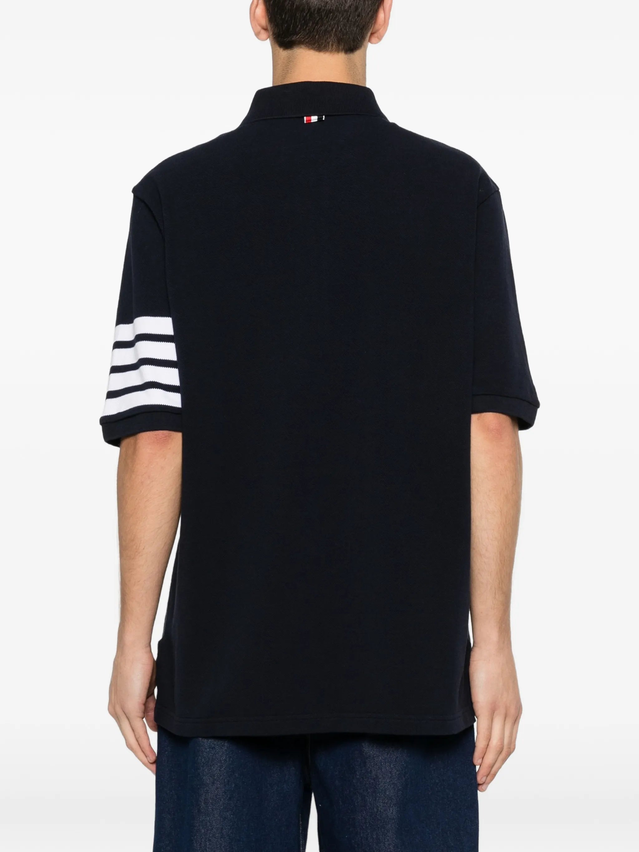 stripe-detail polo shirt