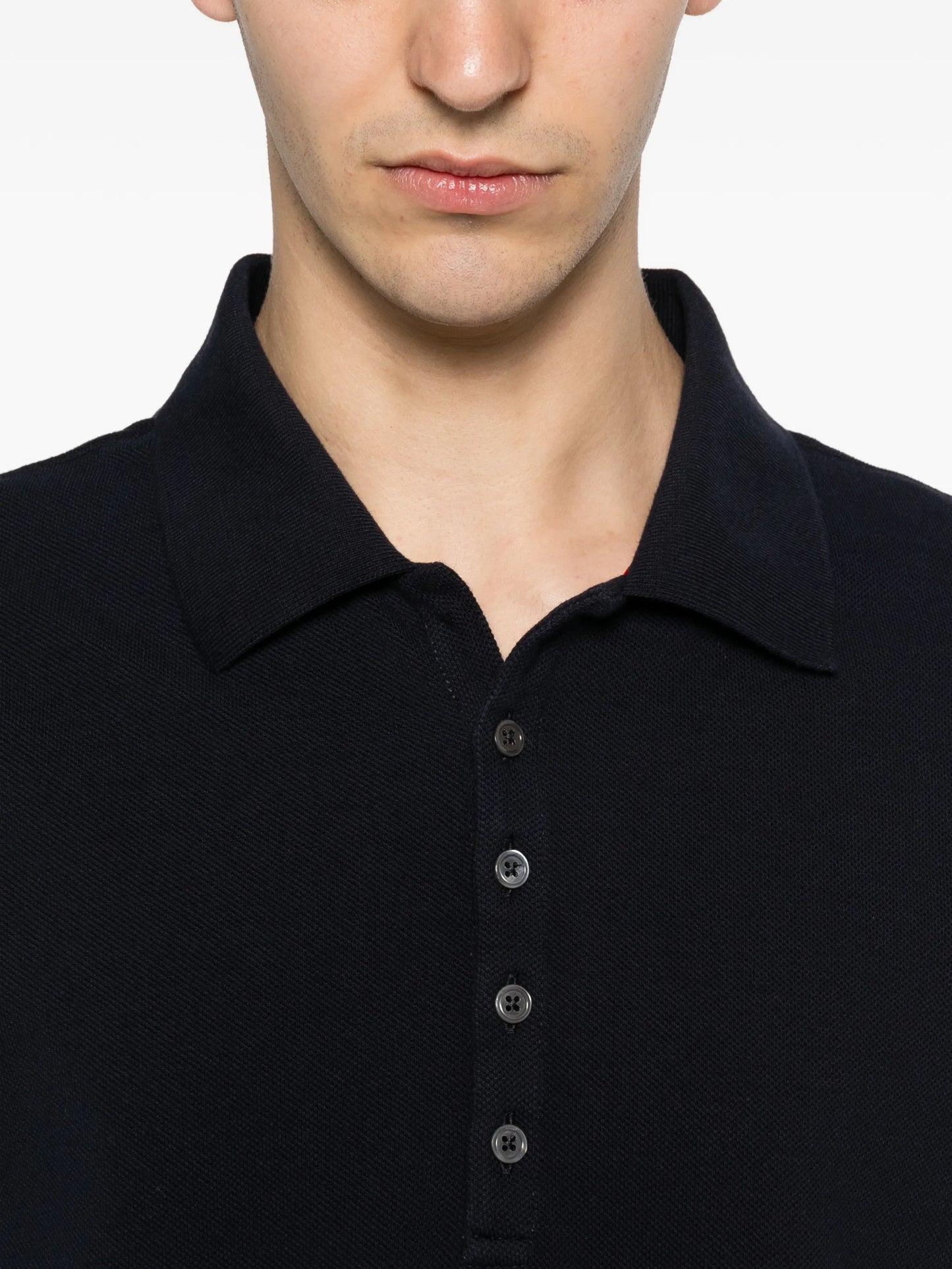 stripe-detail polo shirt