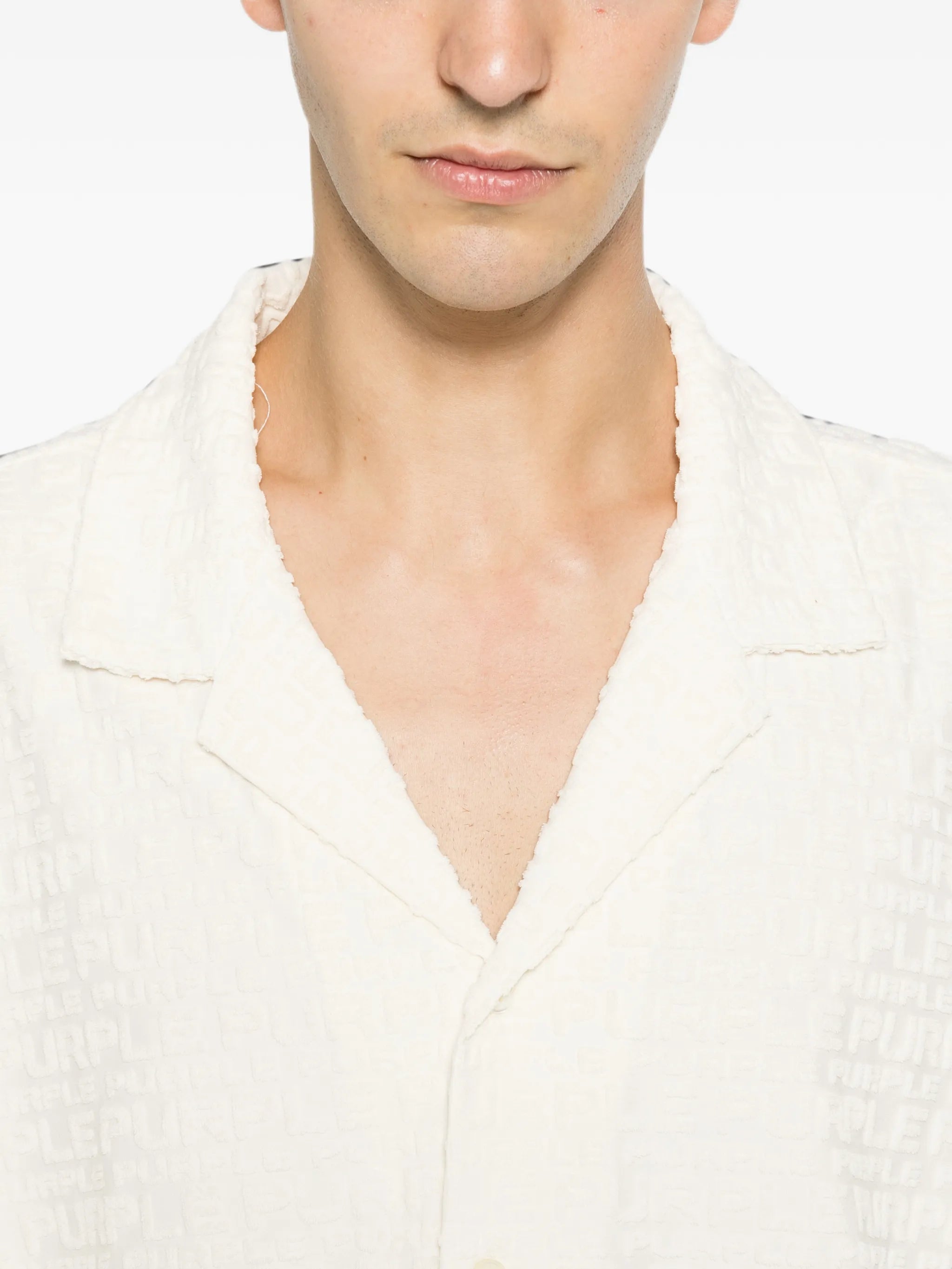 logo-embossed shirt
