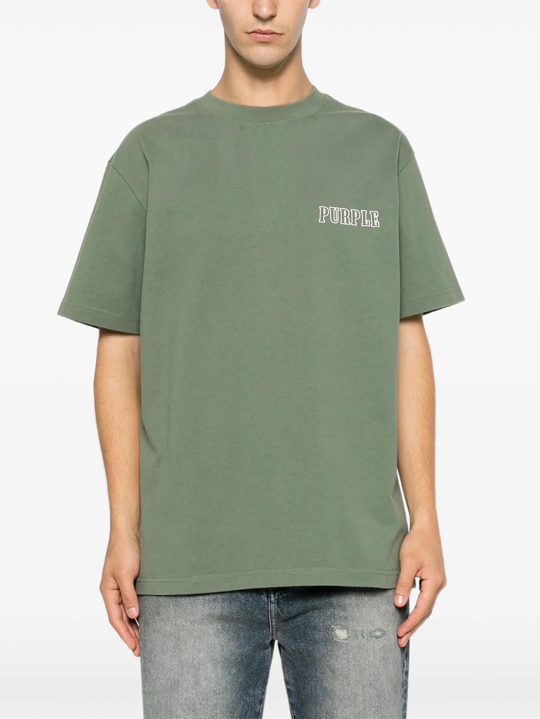 logo-print jersey T-shirt
