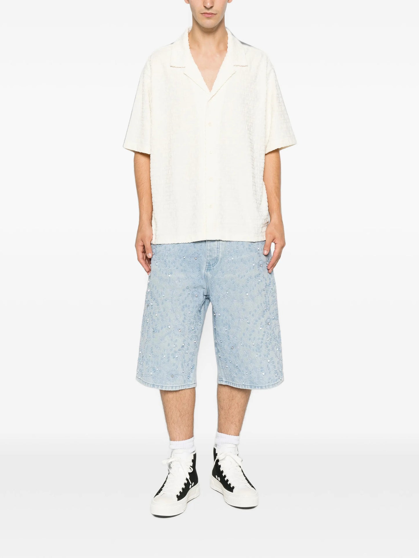 beaded-embellished shorts