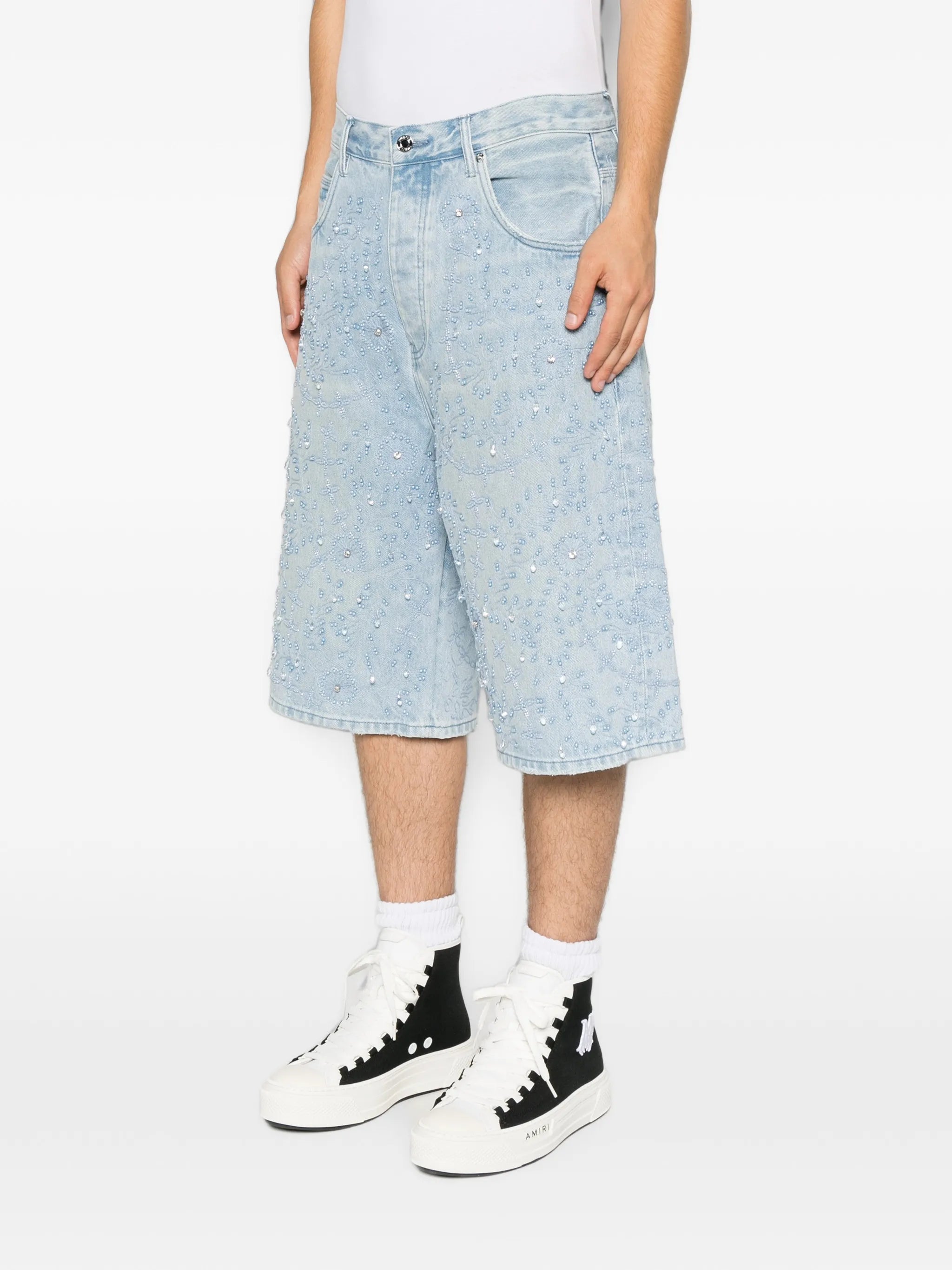 beaded-embellished shorts