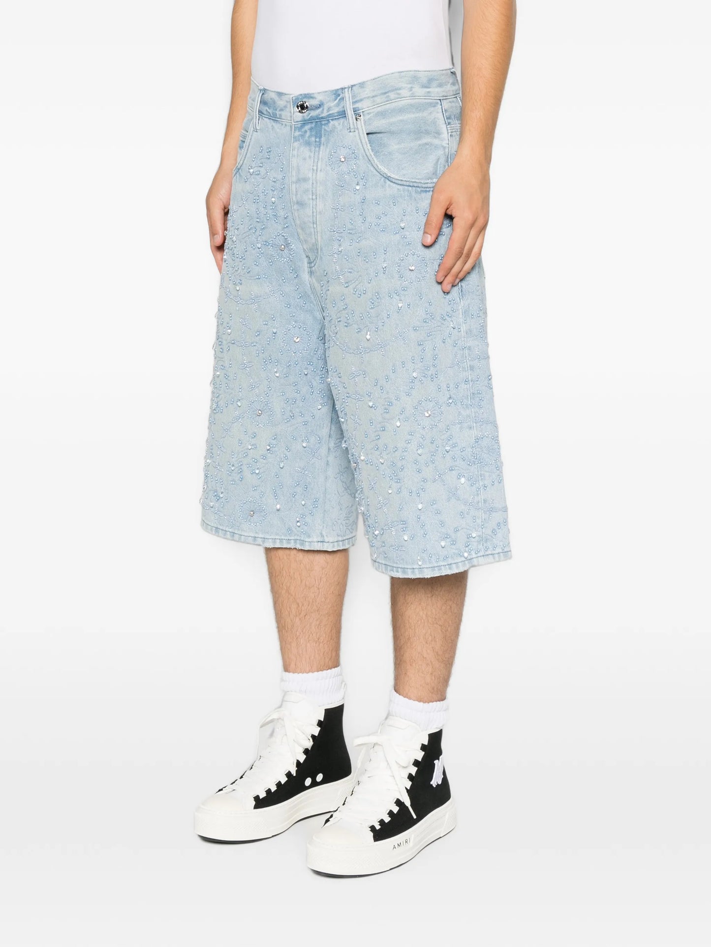 beaded-embellished shorts