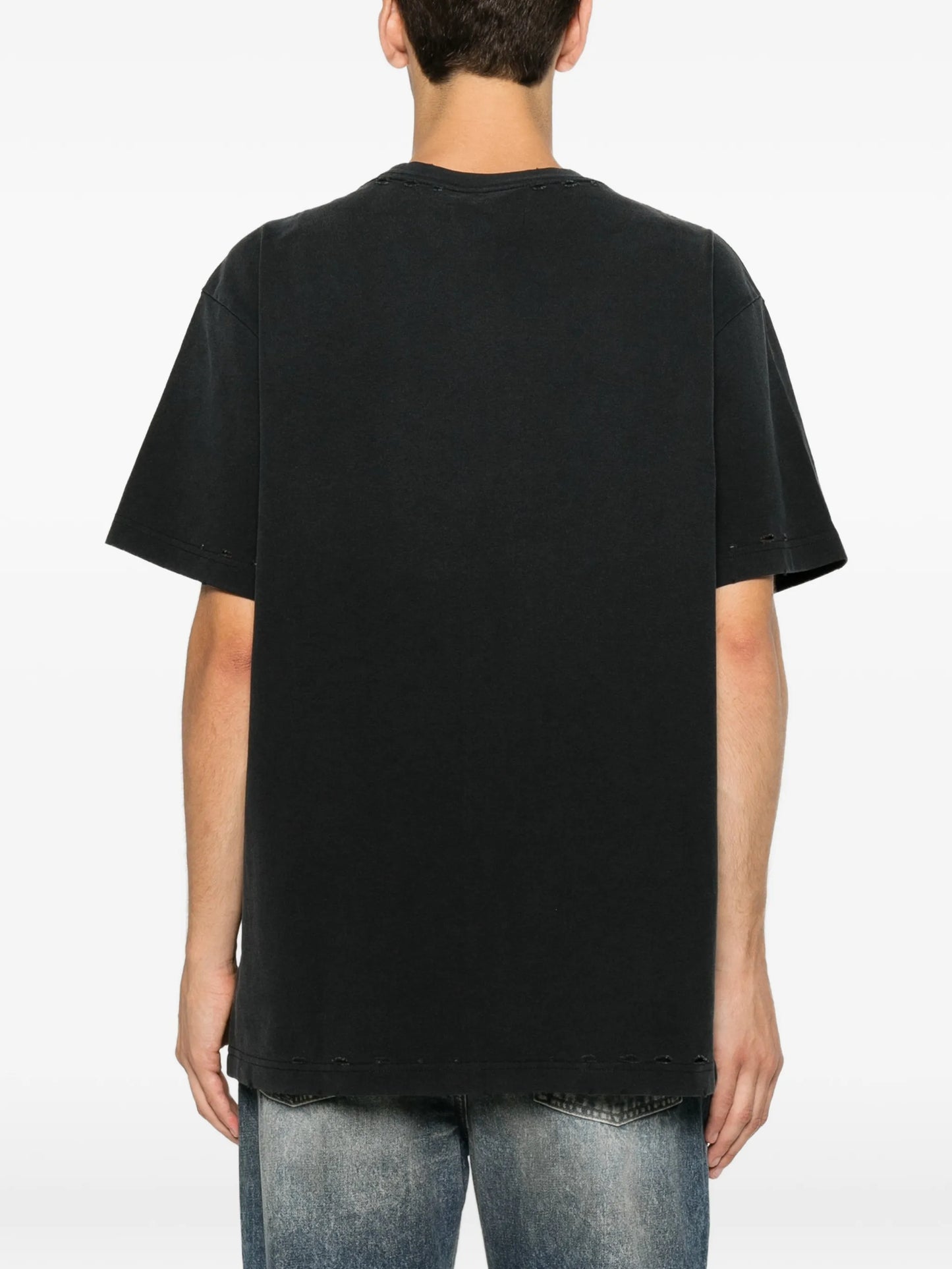 logo-print distressed-effect T-shirt