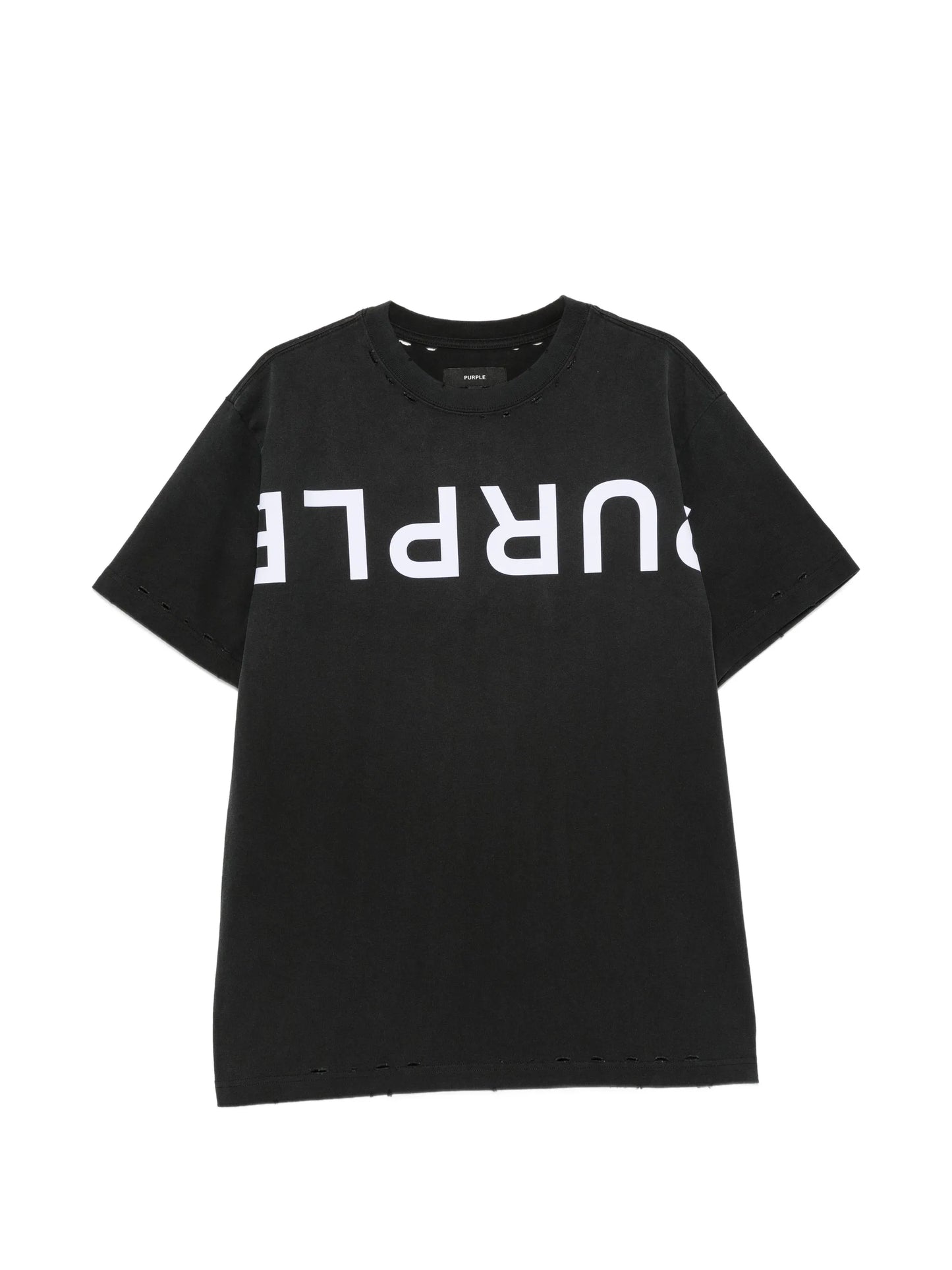 logo-print distressed-effect T-shirt