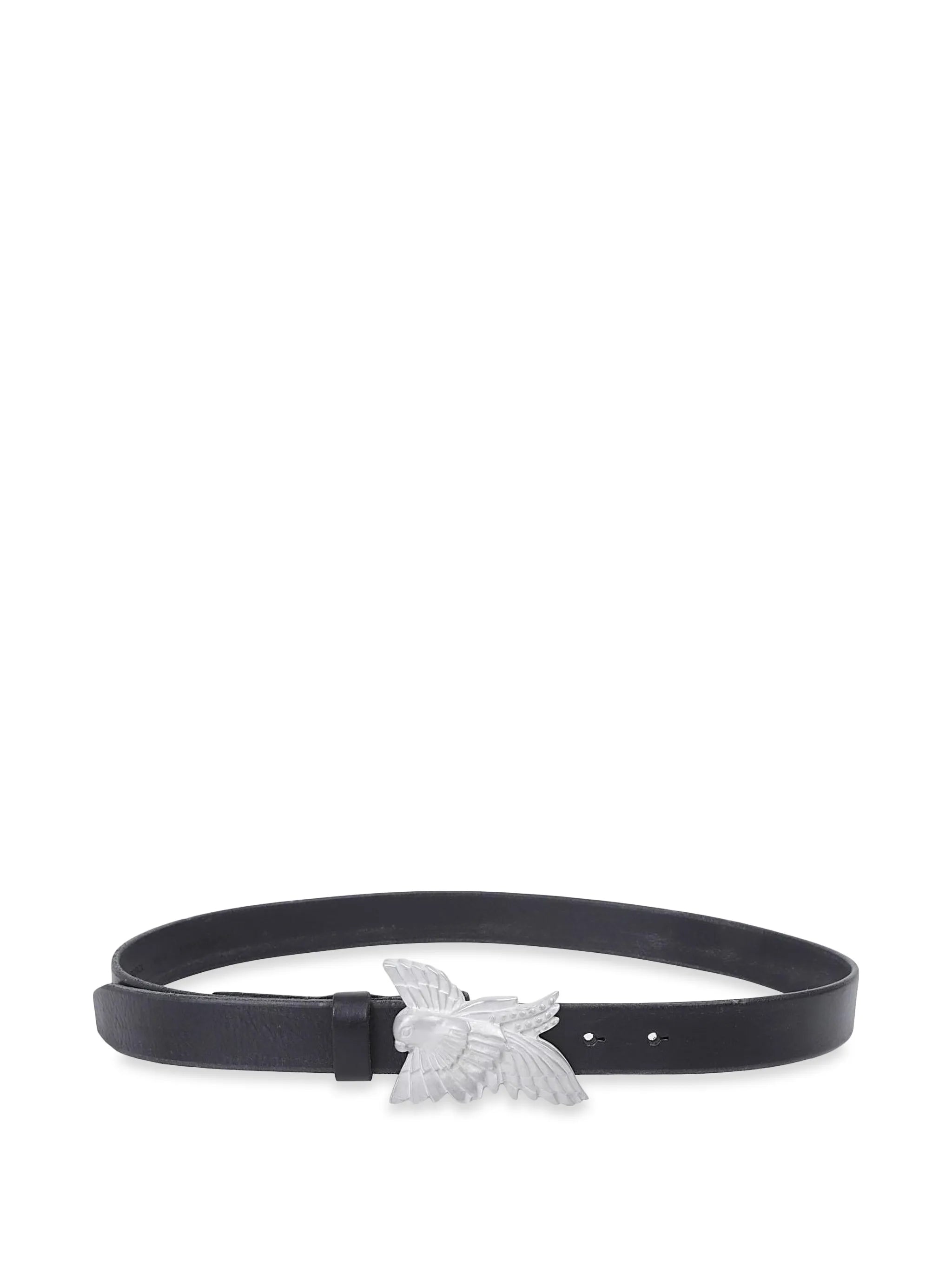 Dove leather belt