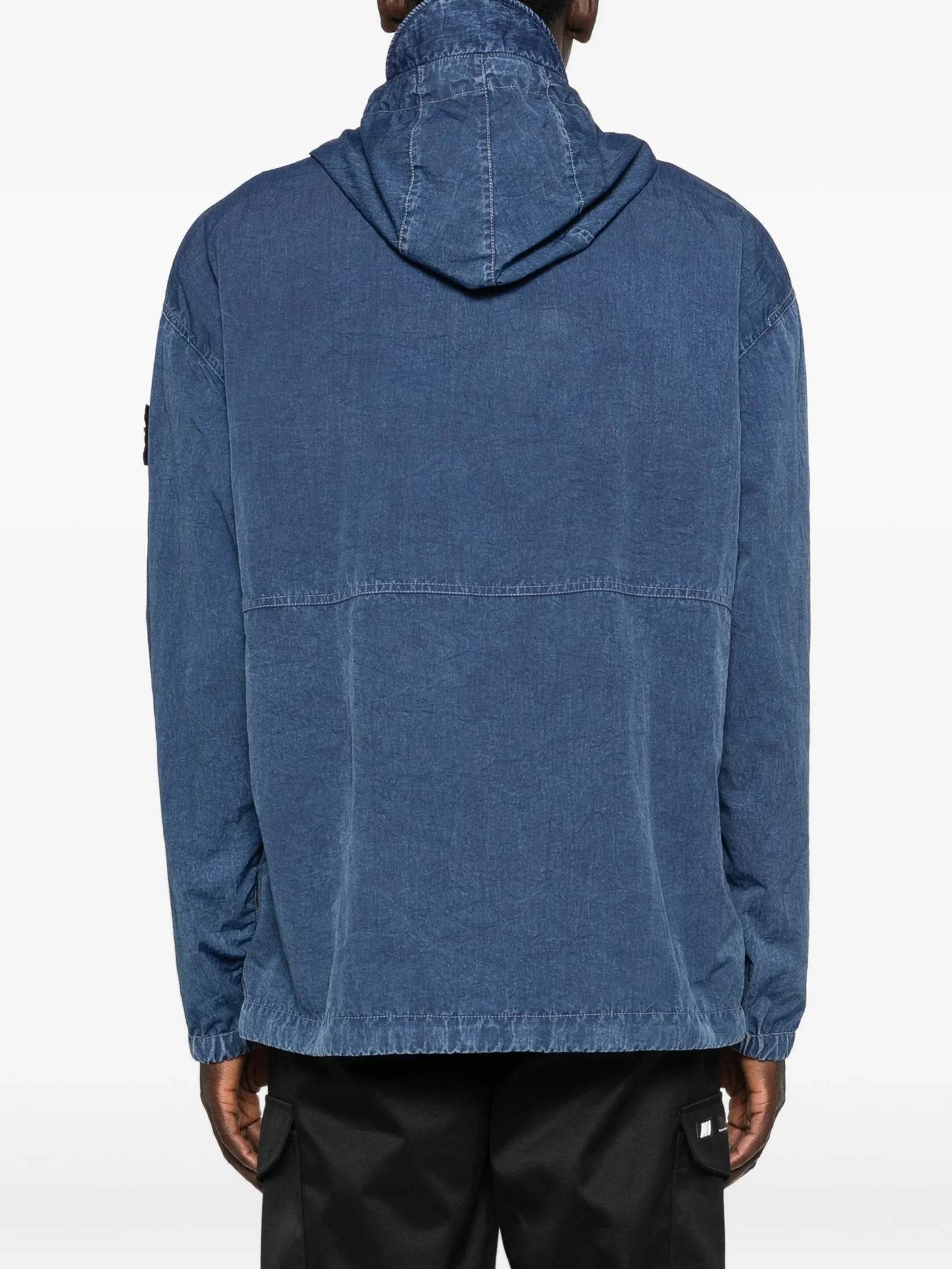 Compass-badge hooded jacket