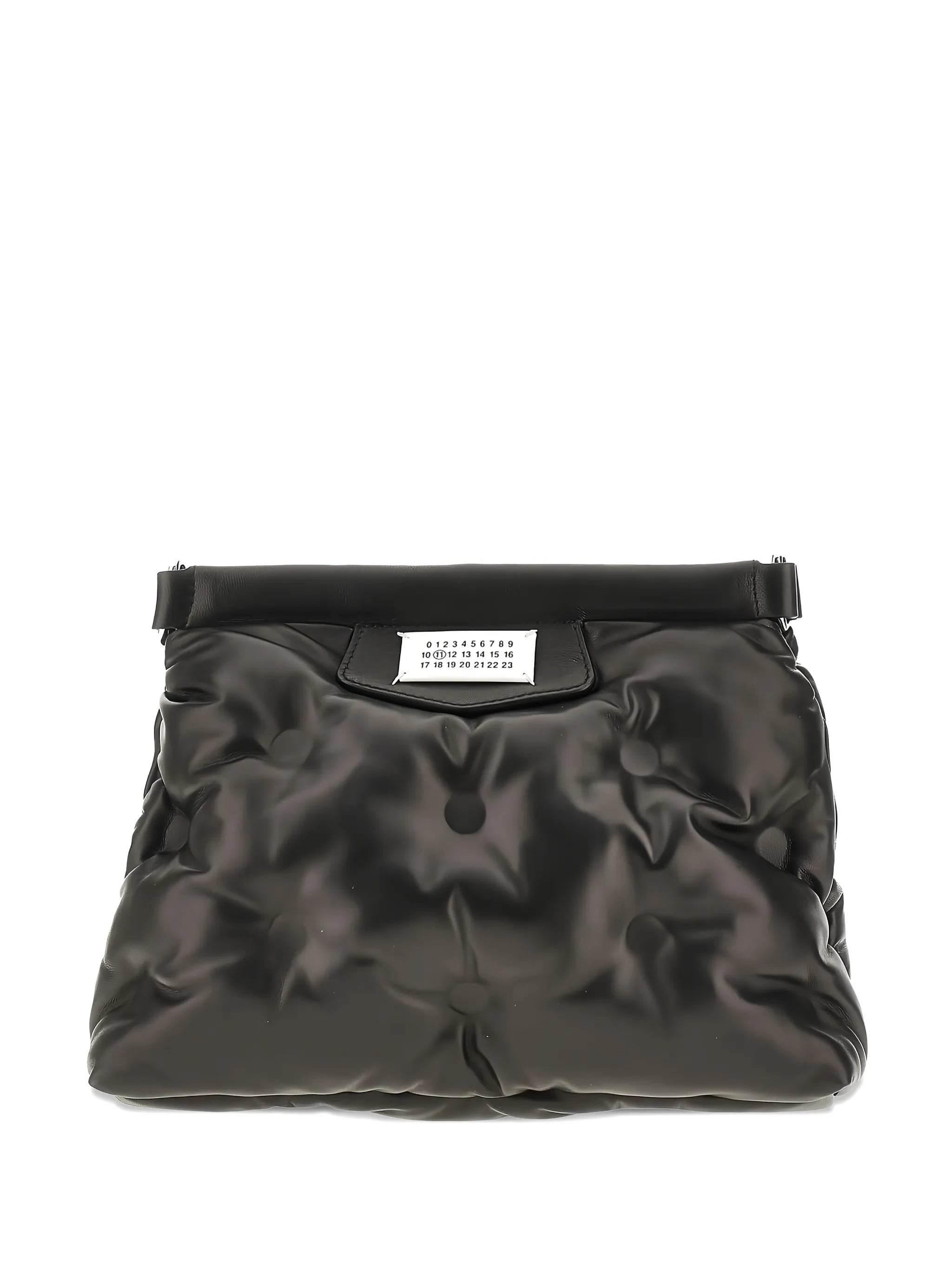 Glam Slam quilted leather clutch bag