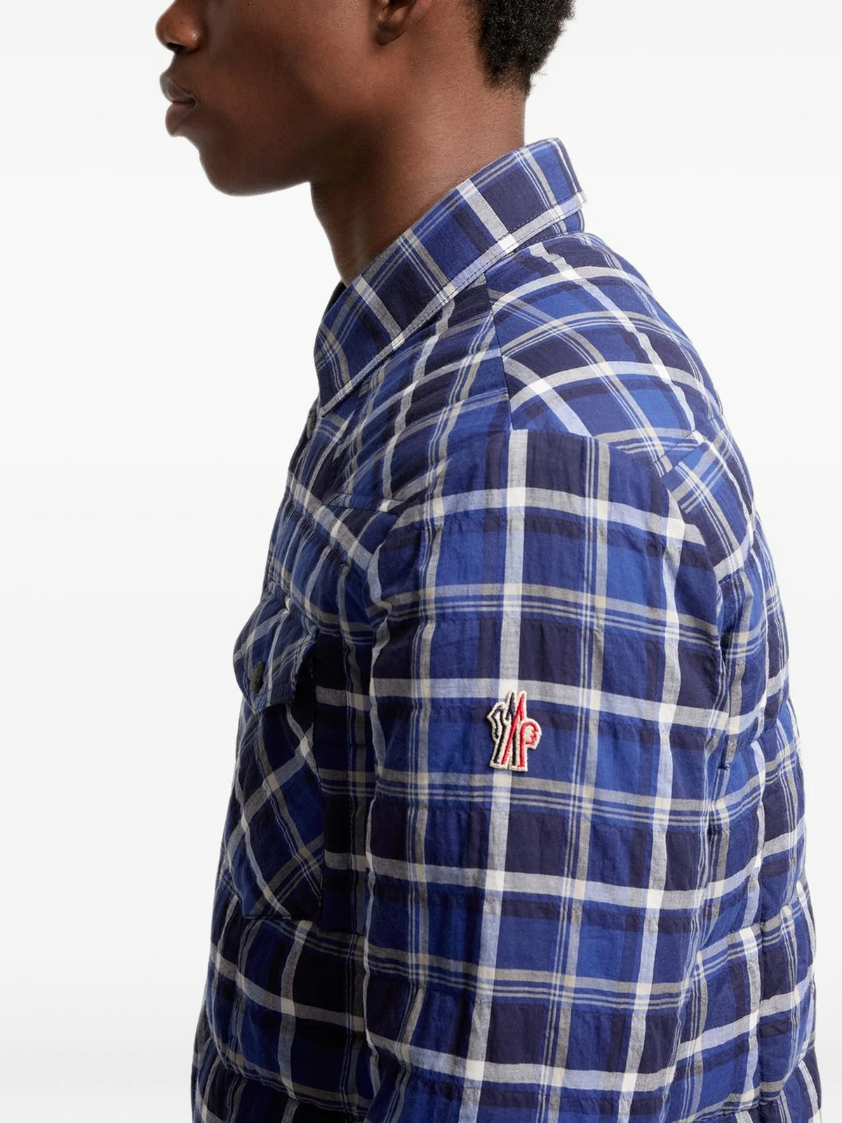 Gelt plaid quilted shirt jacket