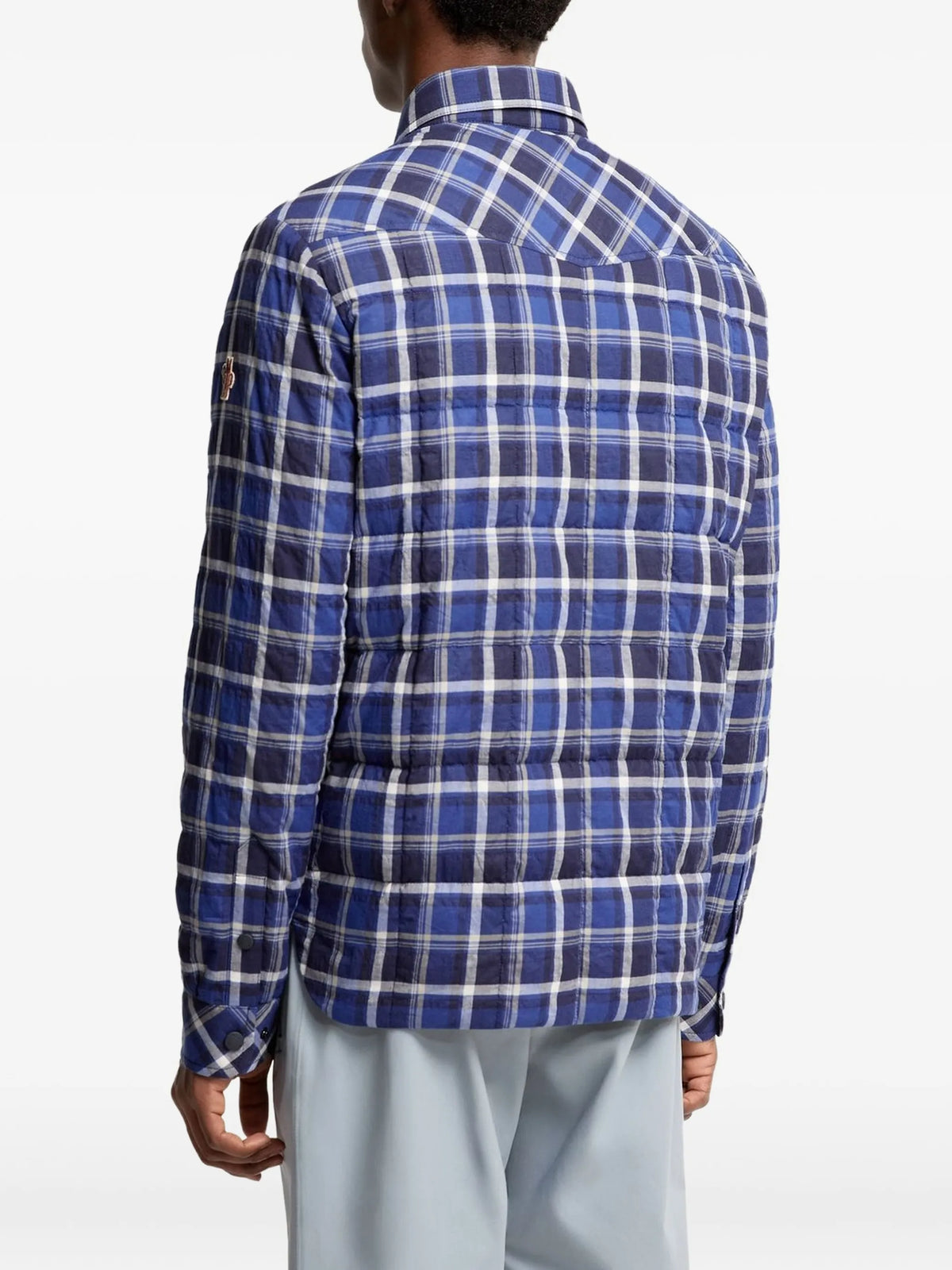 Gelt plaid quilted shirt jacket