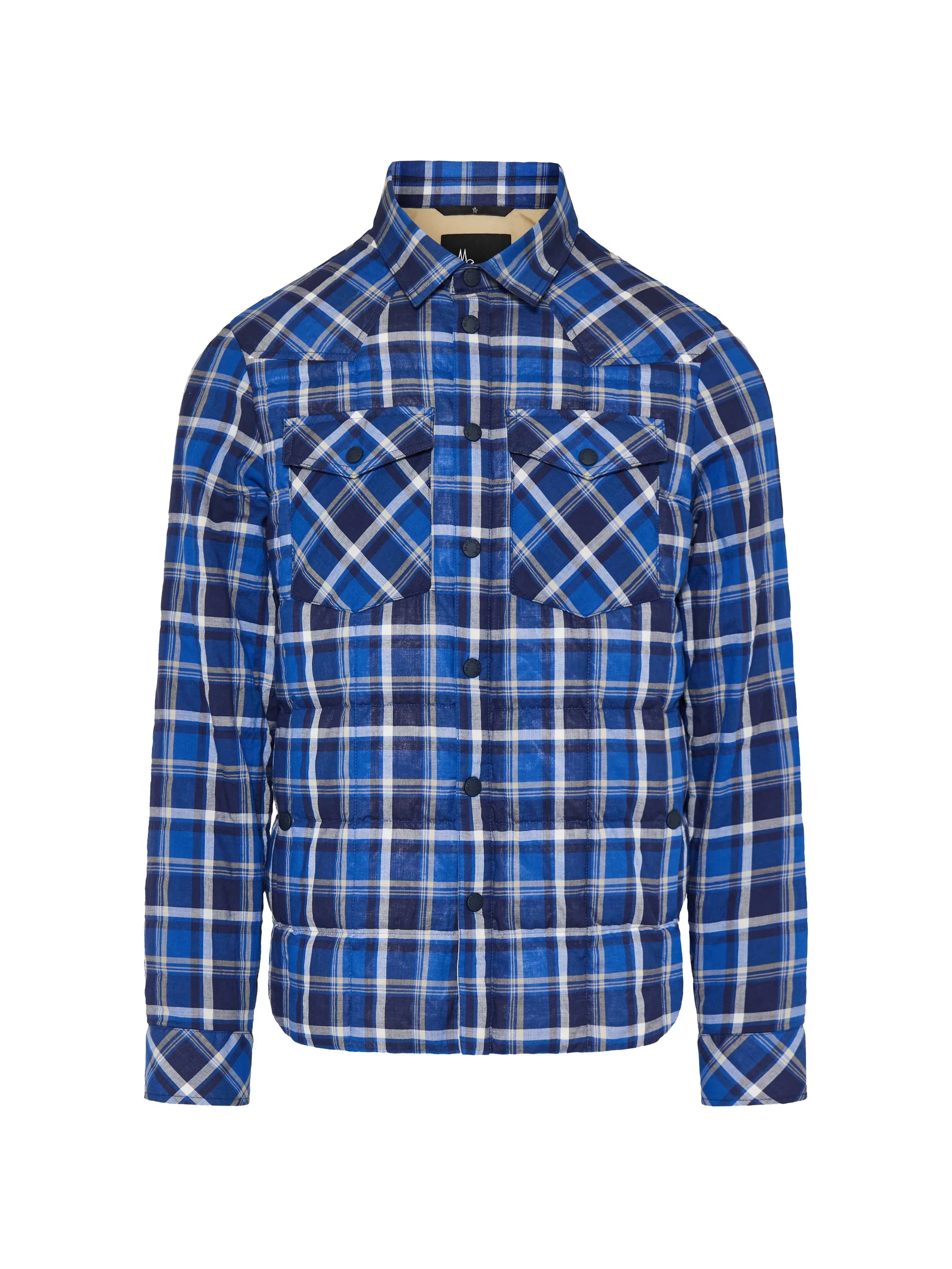 Gelt plaid quilted shirt jacket