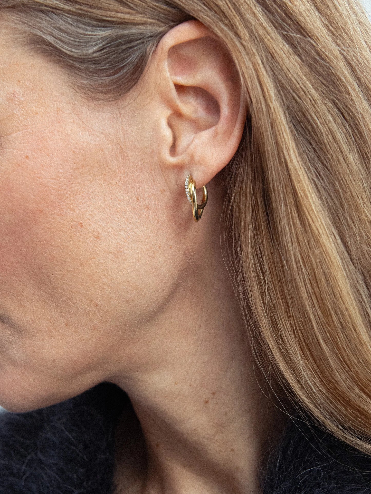 small Pavé Spiralis earrings