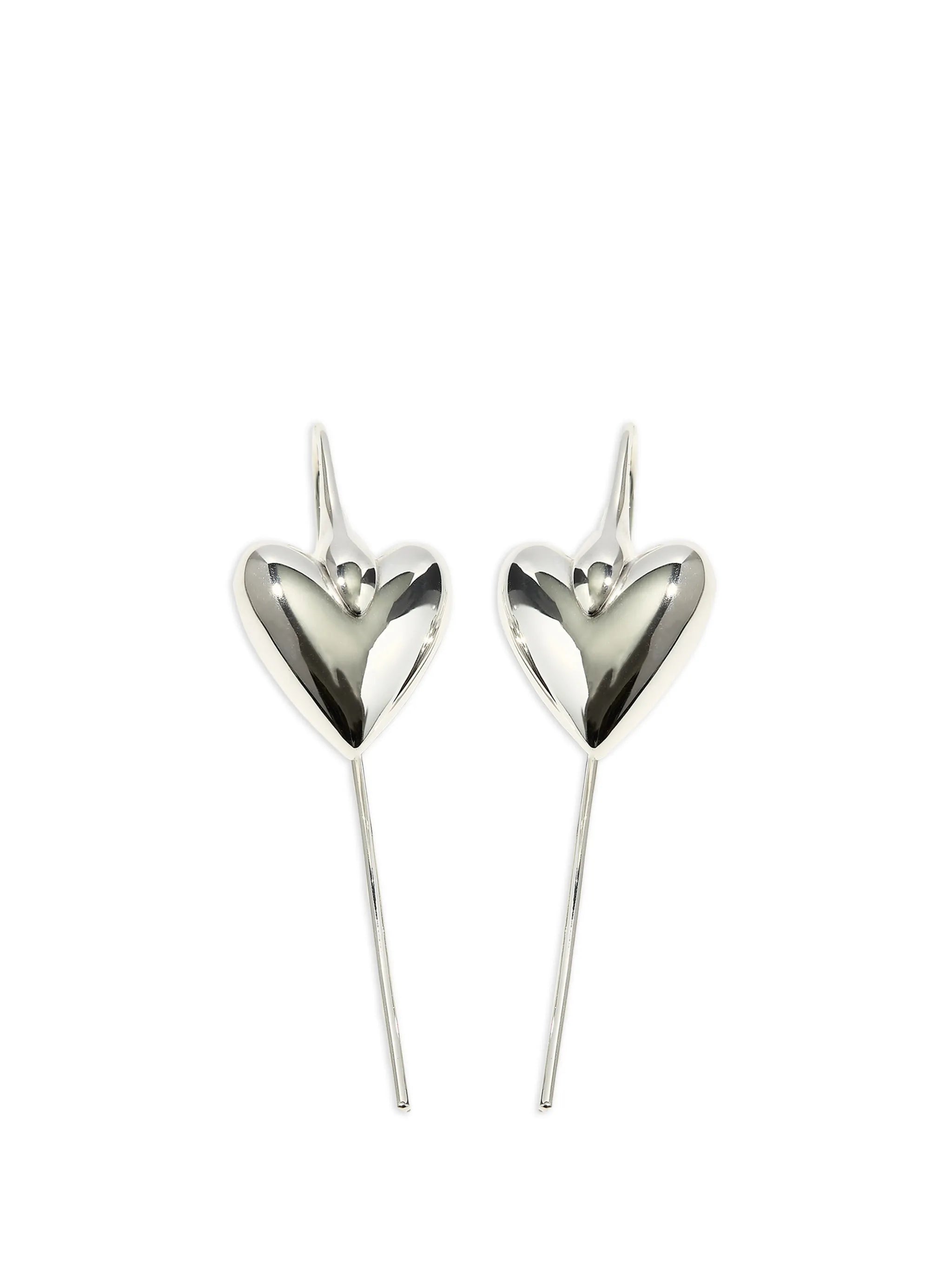 Carved Heart hook earrings