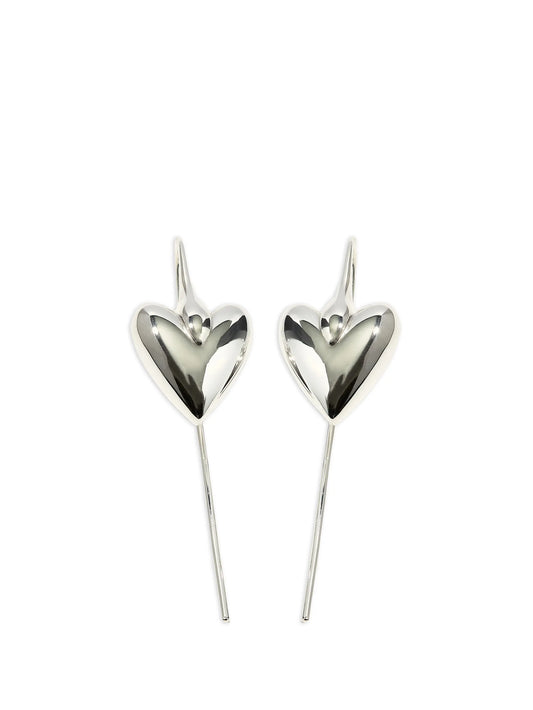 Carved Heart hook earrings