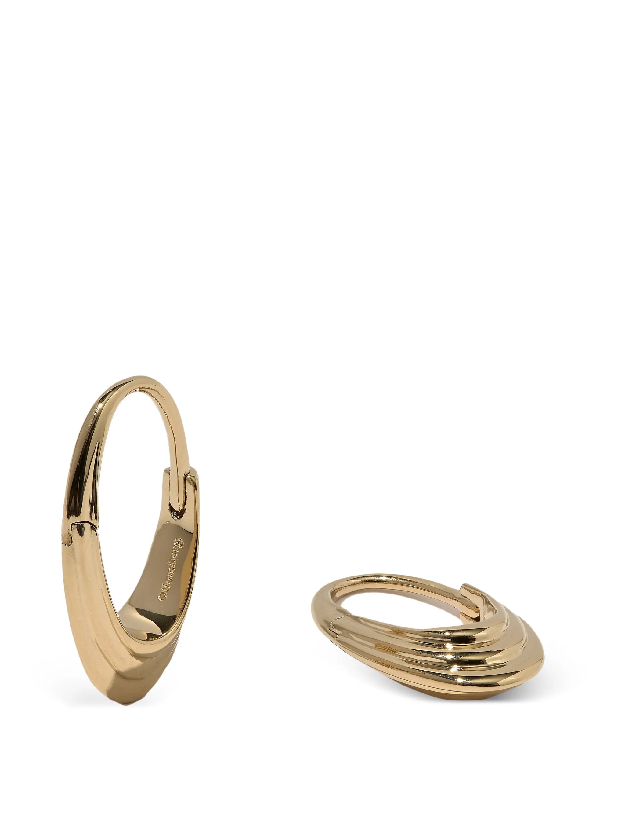 Roscida ridged hoop earrings