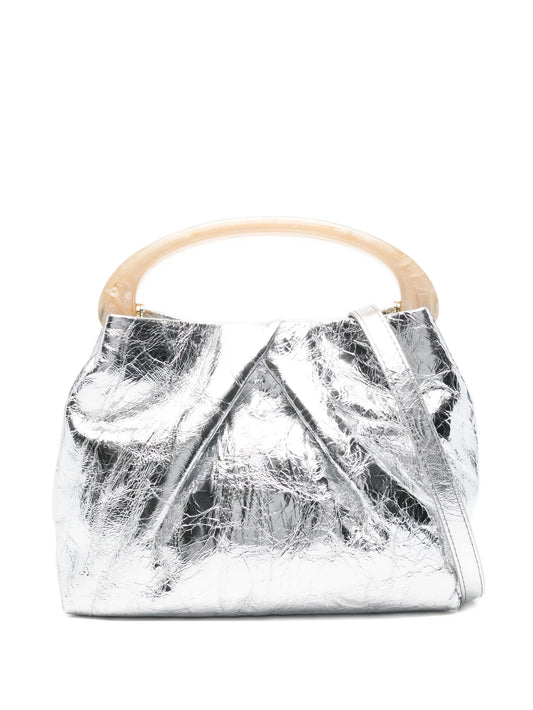 leather top-handle tote bag