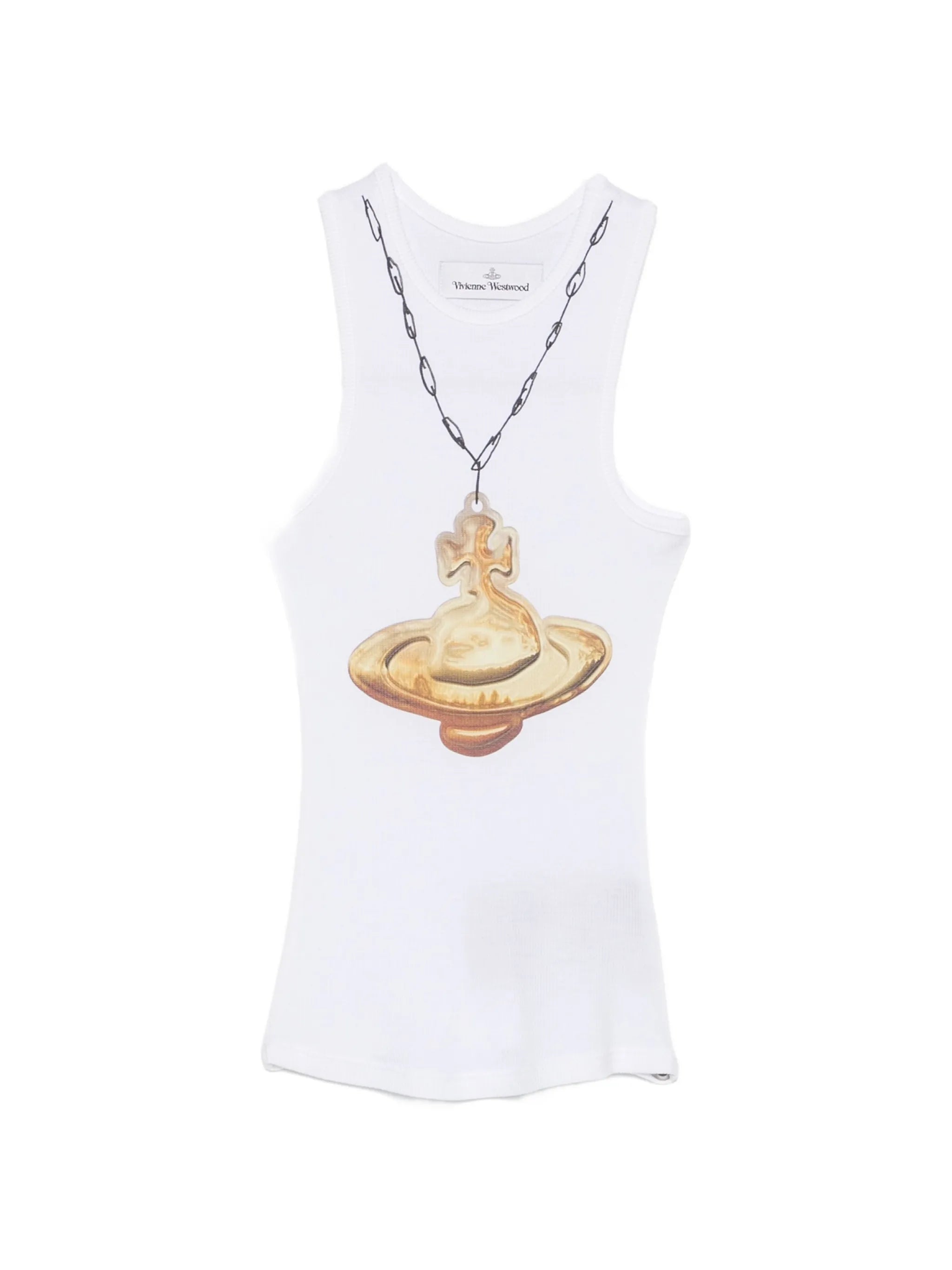 Orb-print ribbed vest